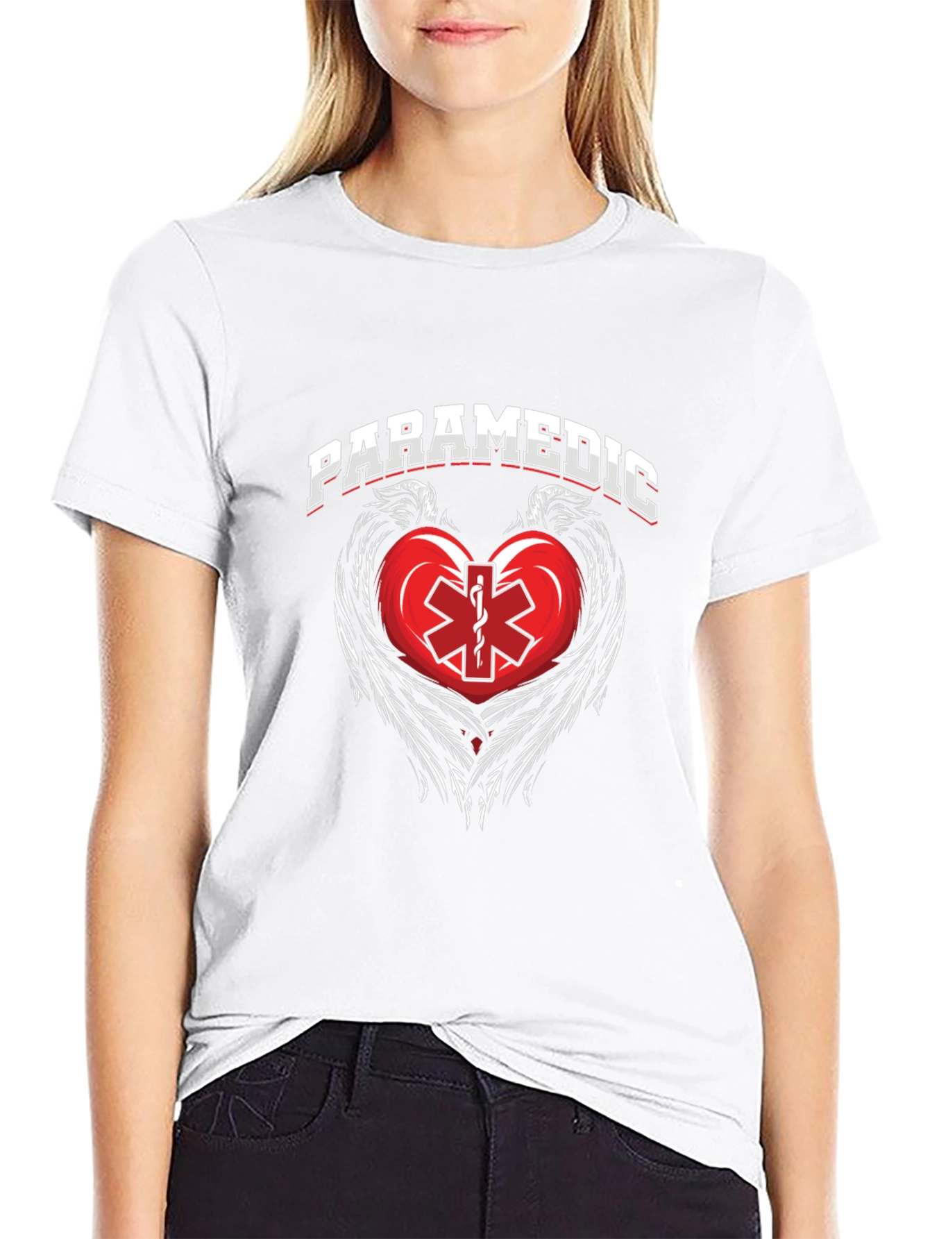 Paramedic Heart Wings Graphic Tee - EMT Apparel