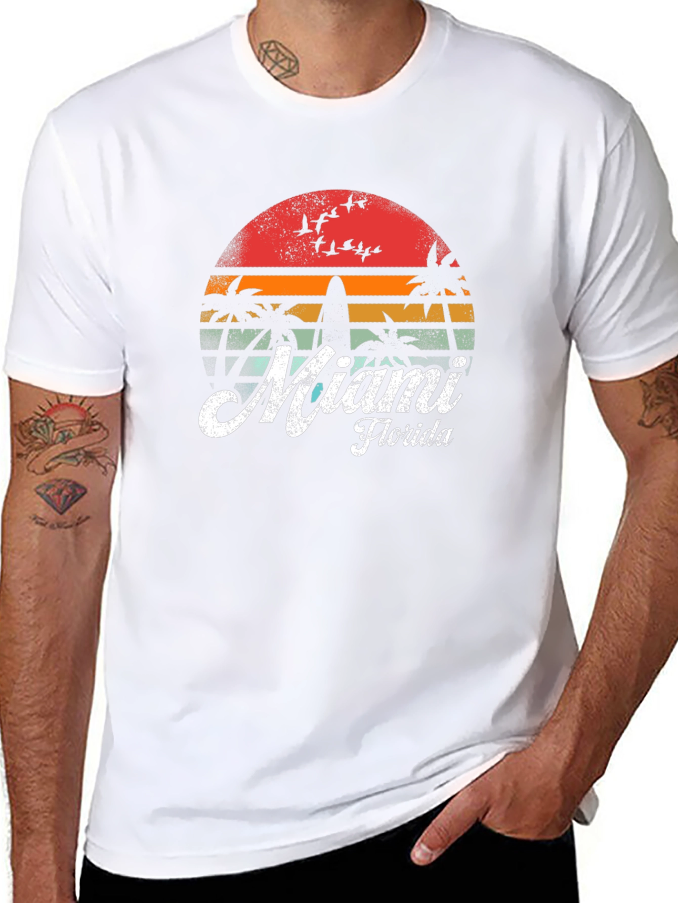 Miami Florida Retro Graphic T-Shirt