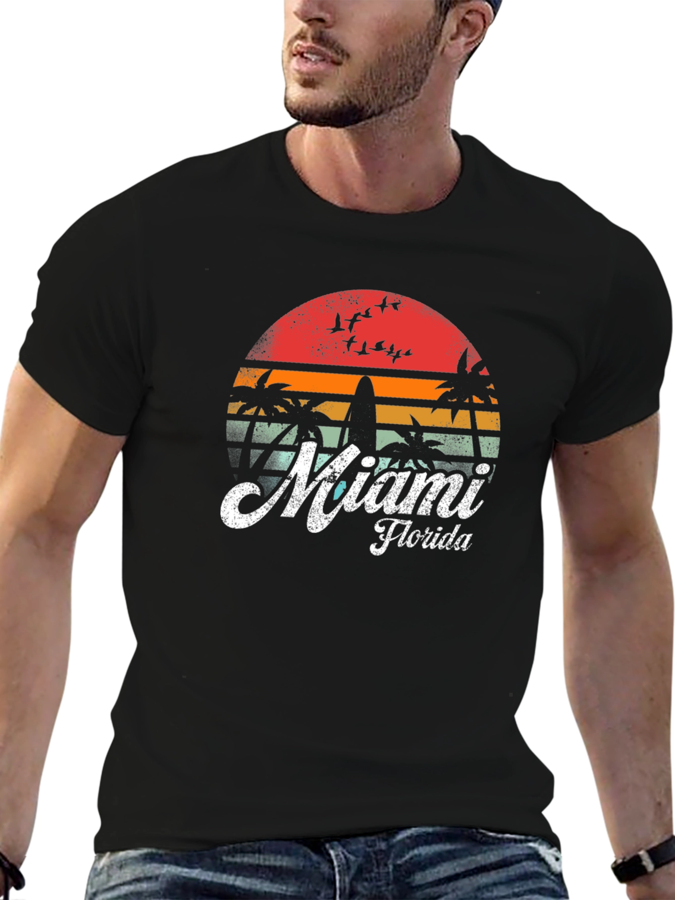 Miami Florida Retro Graphic T-Shirt