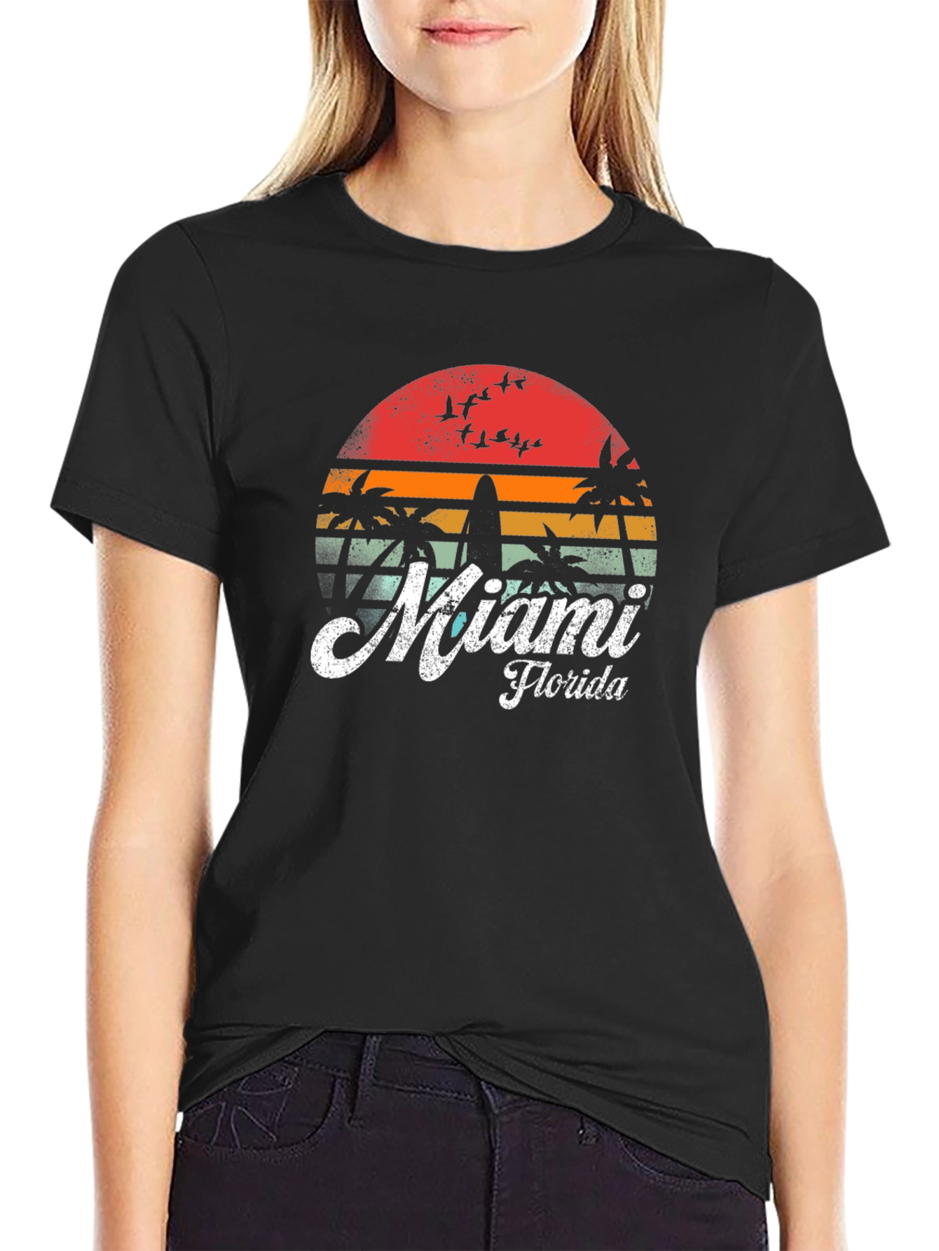 Miami Florida Retro Graphic T-Shirt