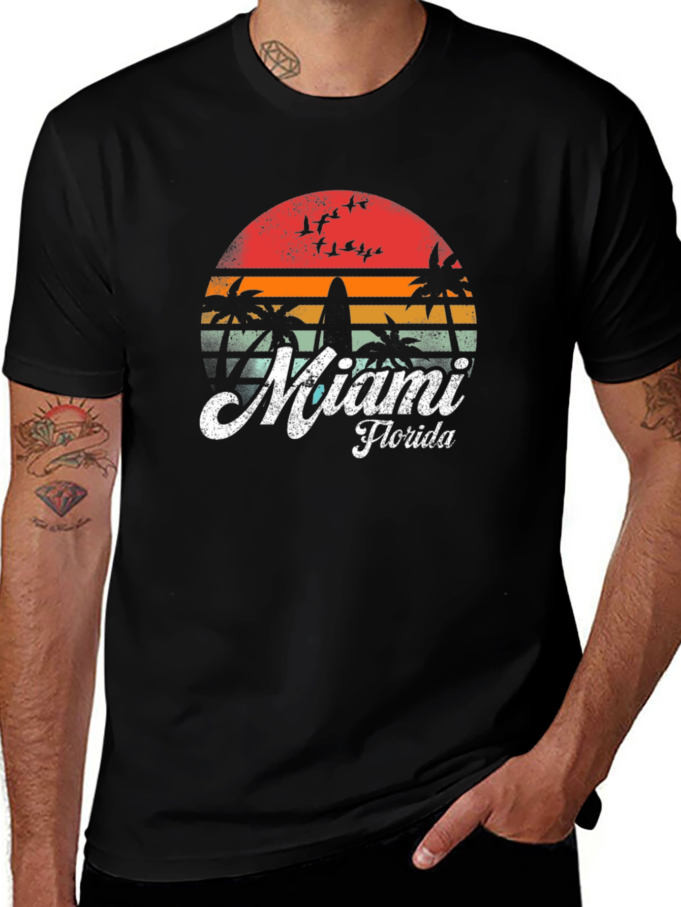 Miami Florida Retro Graphic T-Shirt