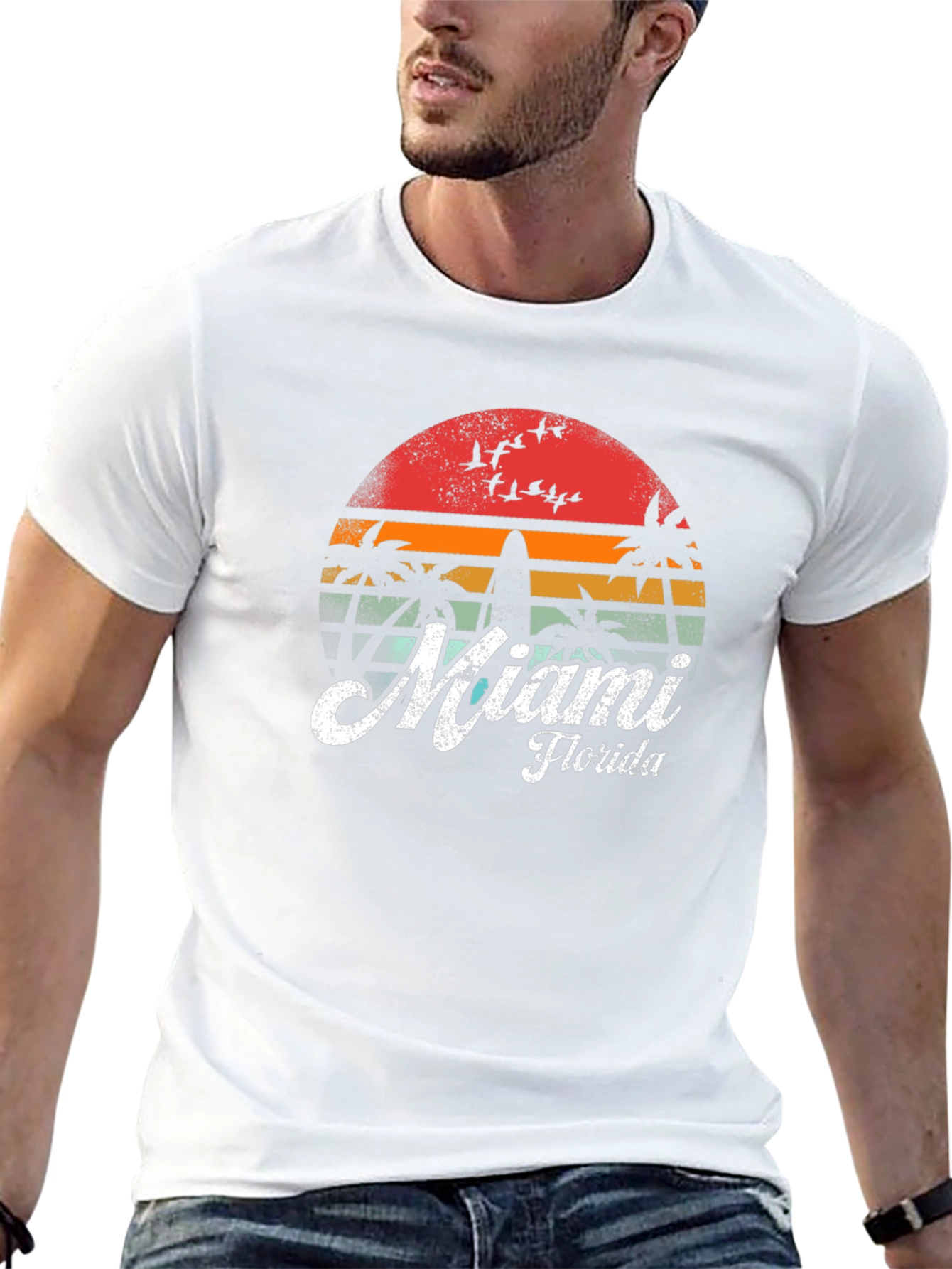 Miami Florida Retro Graphic T-Shirt