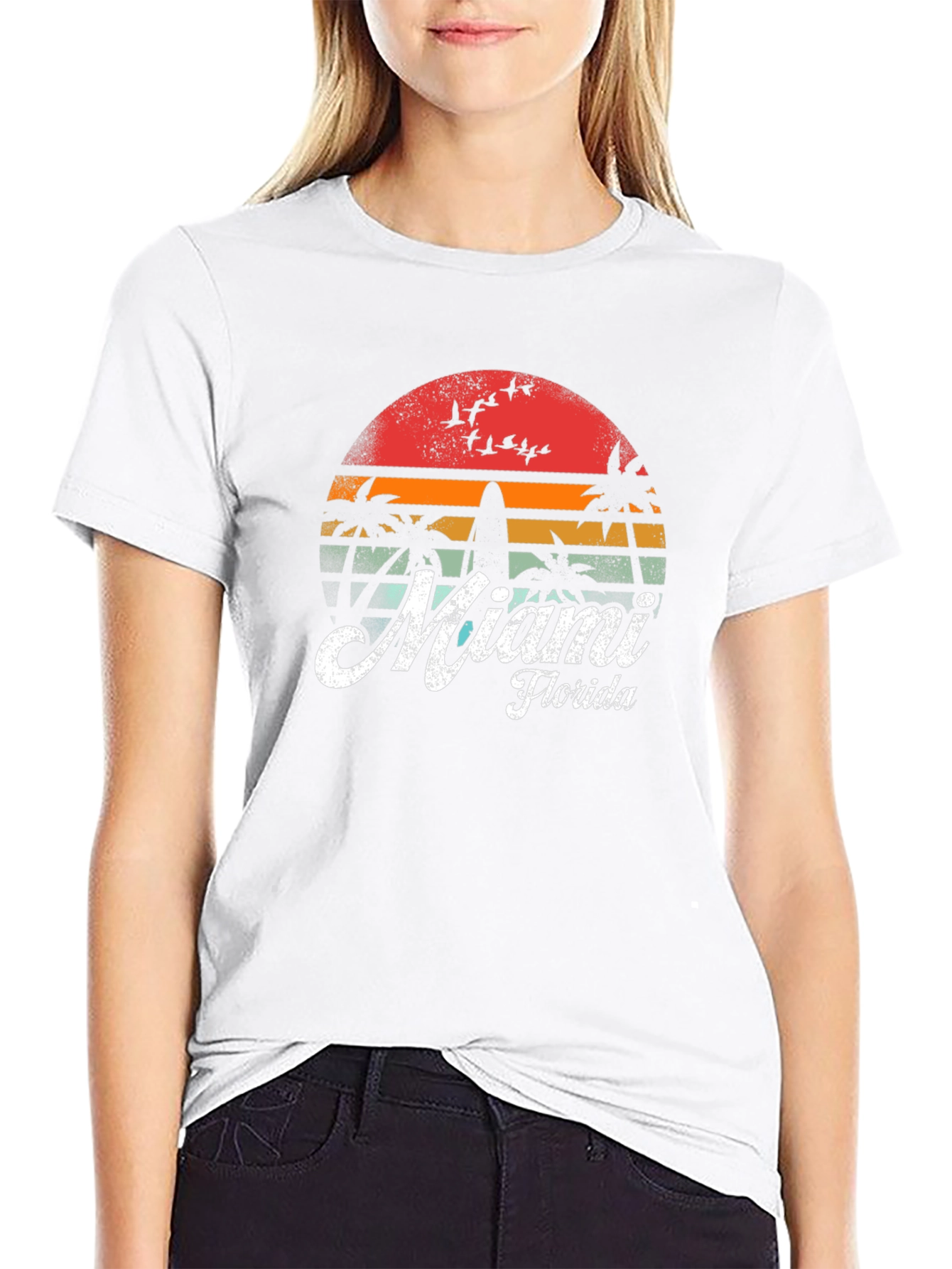 Miami Florida Retro Graphic T-Shirt
