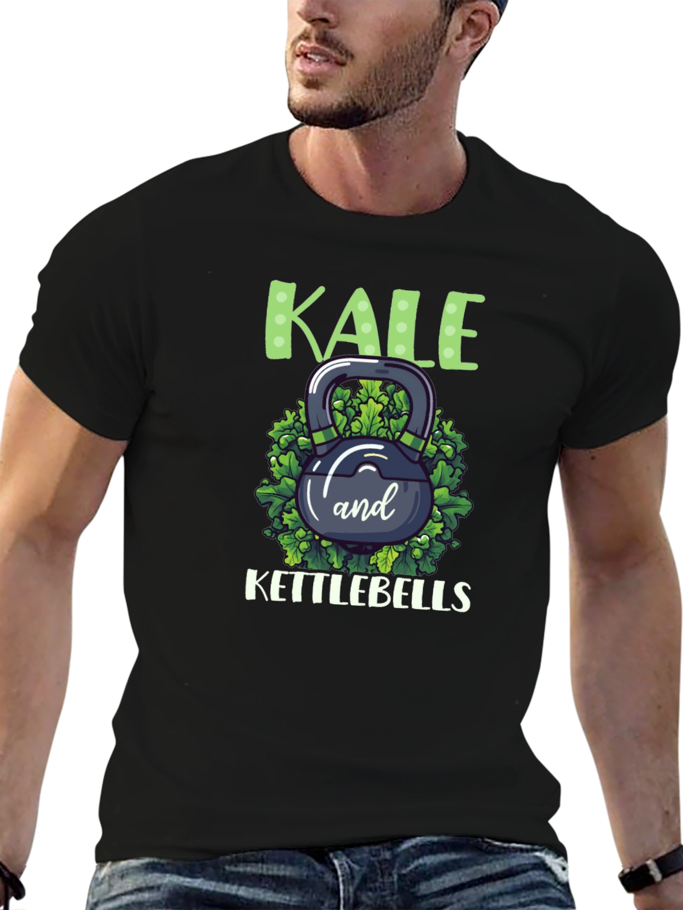 Kale and Kettlebells T-Shirt - Fitness & Foodie!