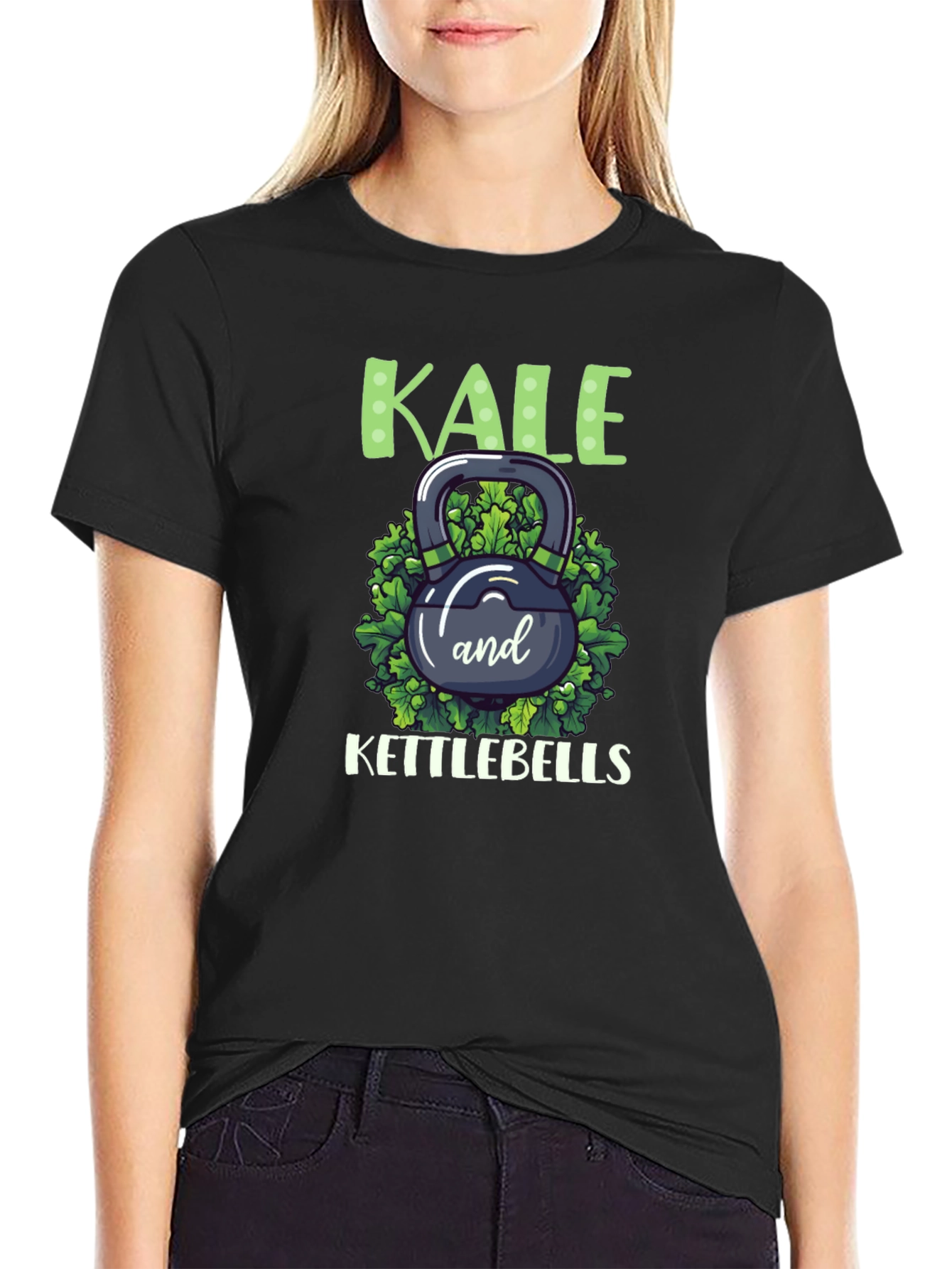 Kale and Kettlebells T-Shirt - Fitness & Foodie!