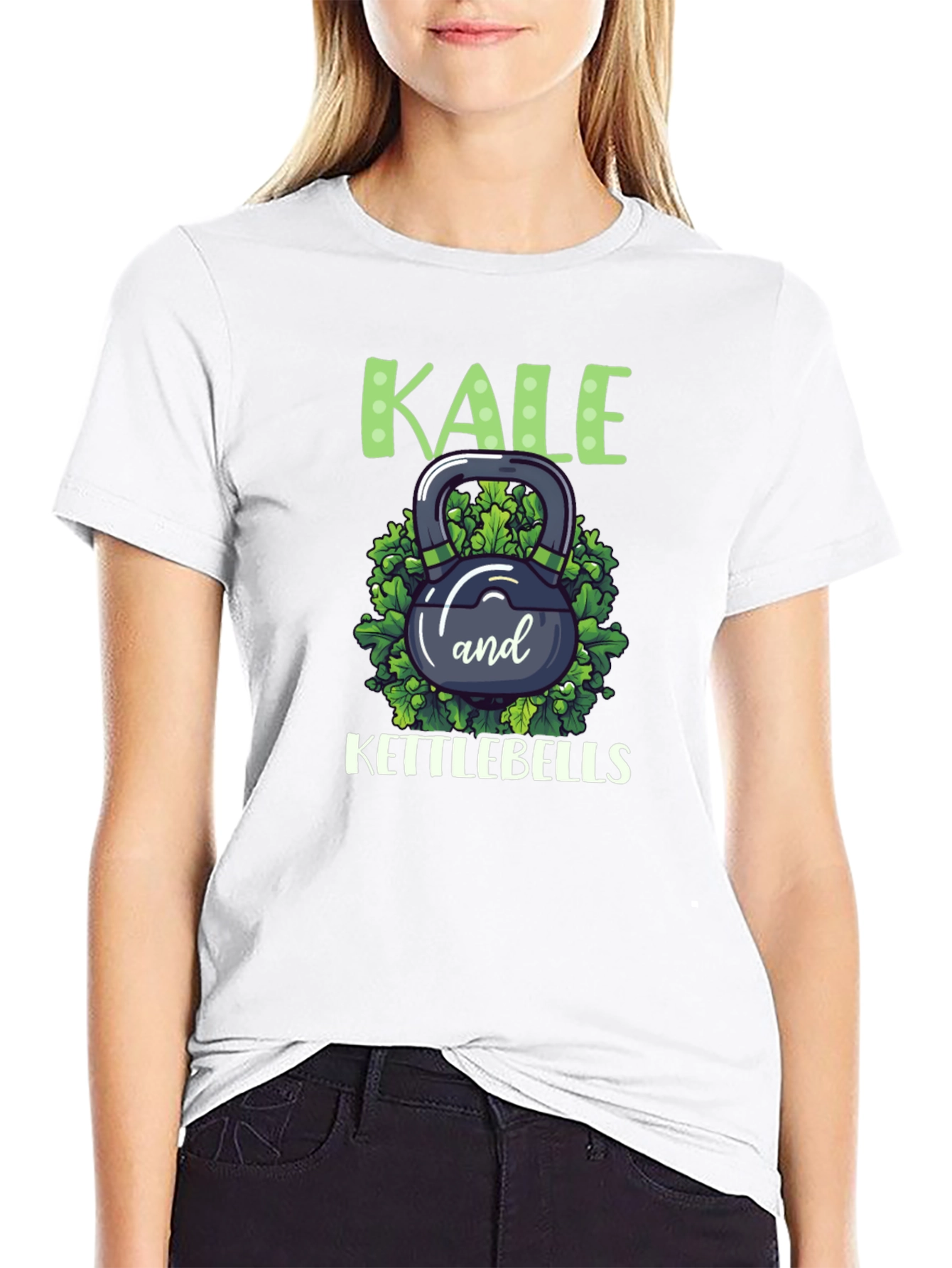 Kale and Kettlebells T-Shirt - Fitness & Foodie!