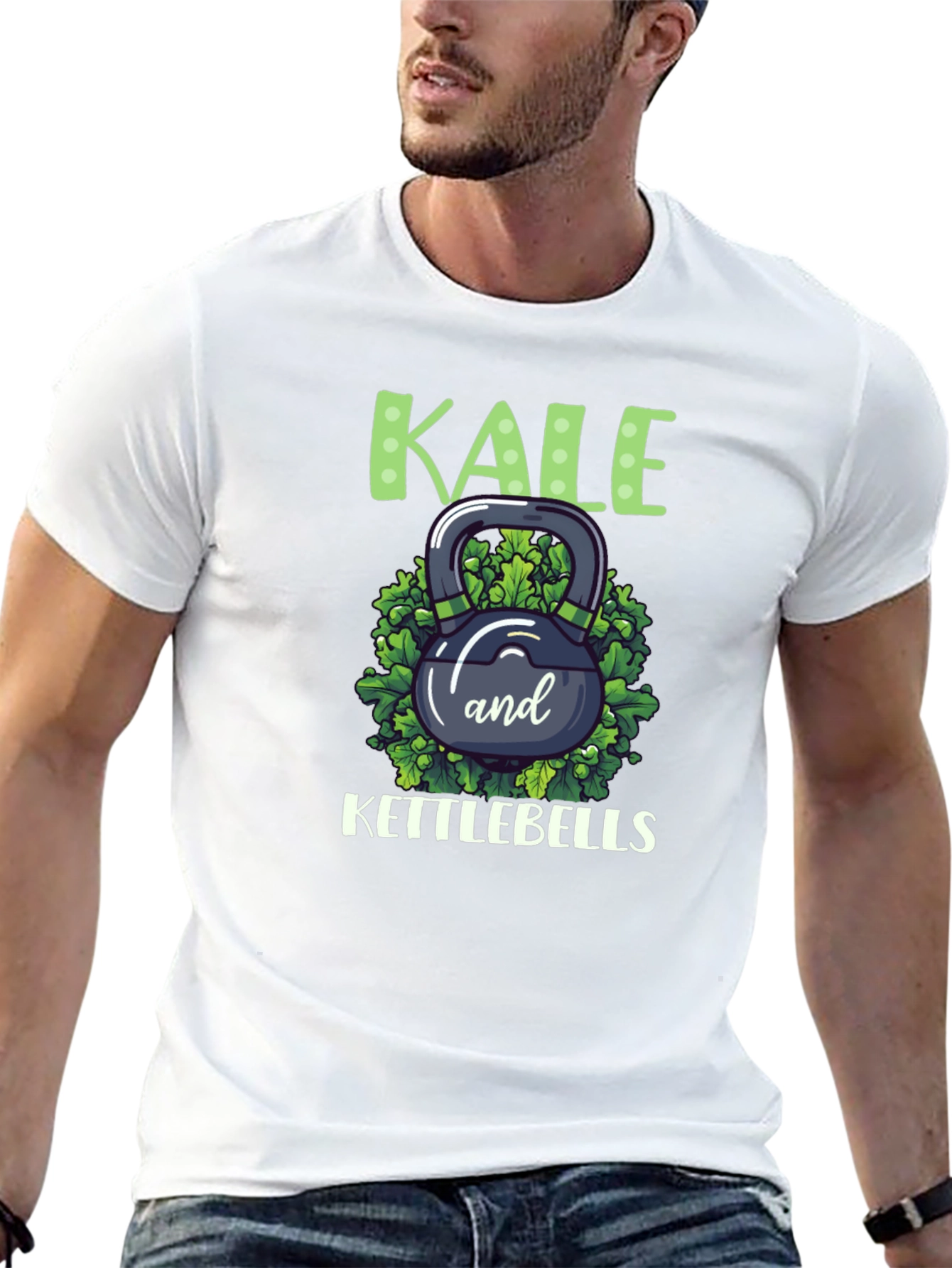 Kale and Kettlebells T-Shirt - Fitness & Foodie!