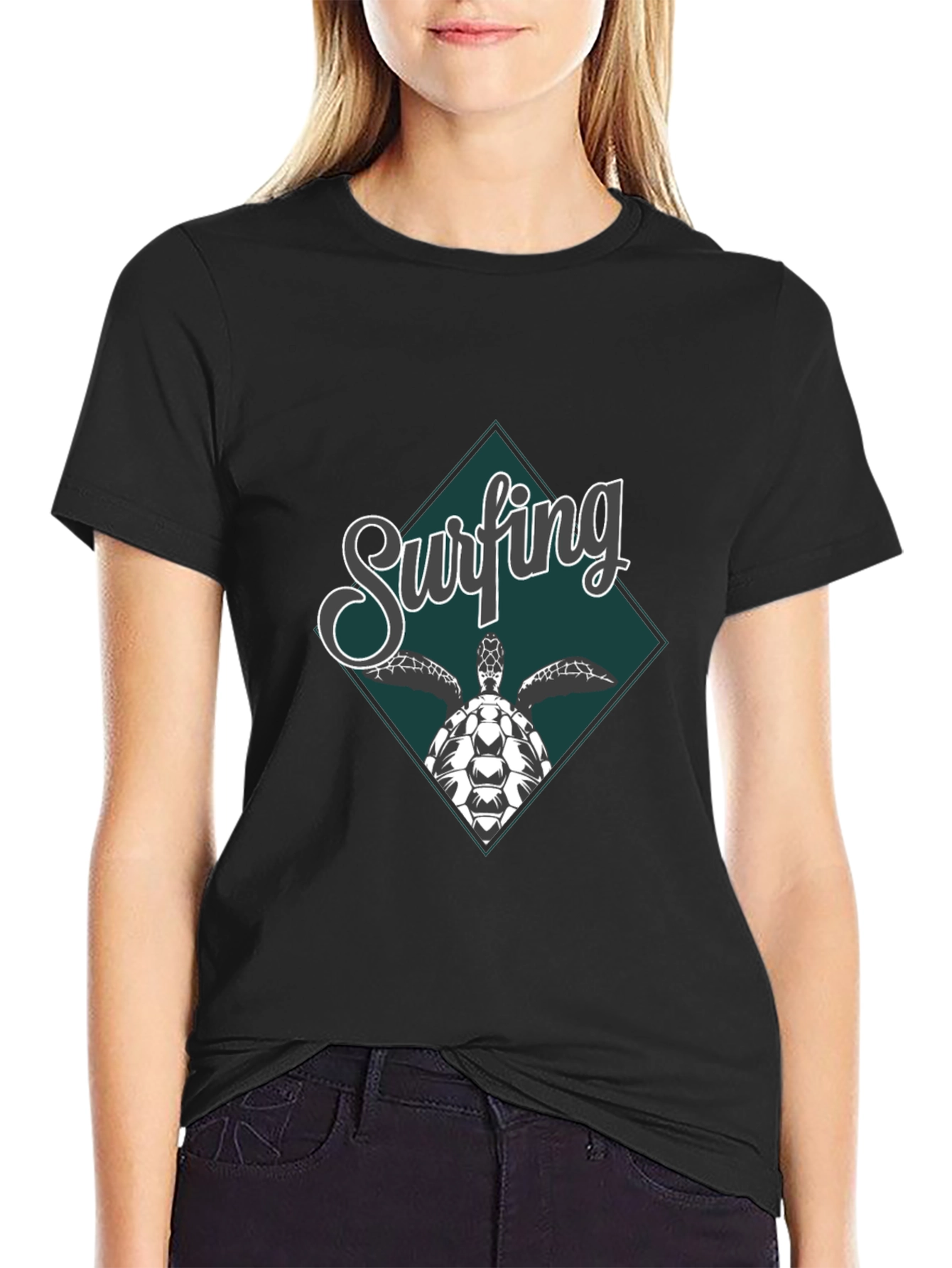 Surfing Turtle Graphic Tee