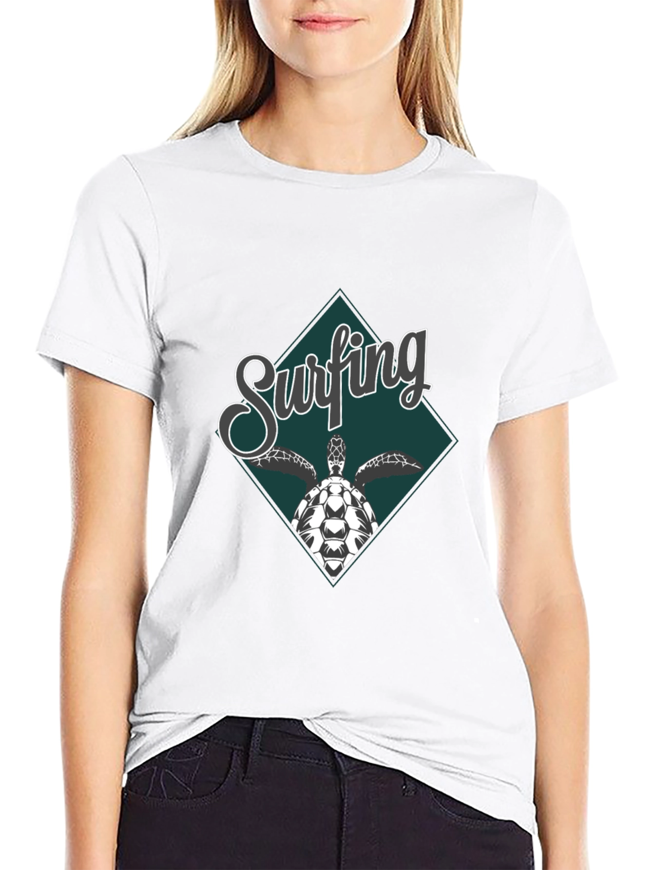 Surfing Turtle Graphic Tee