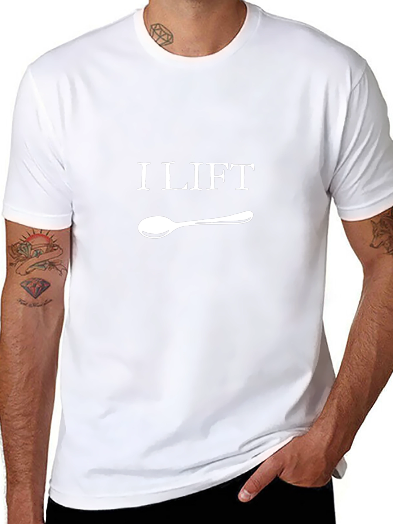 I Lift Spoon T-Shirt - Funny Foodie Tee