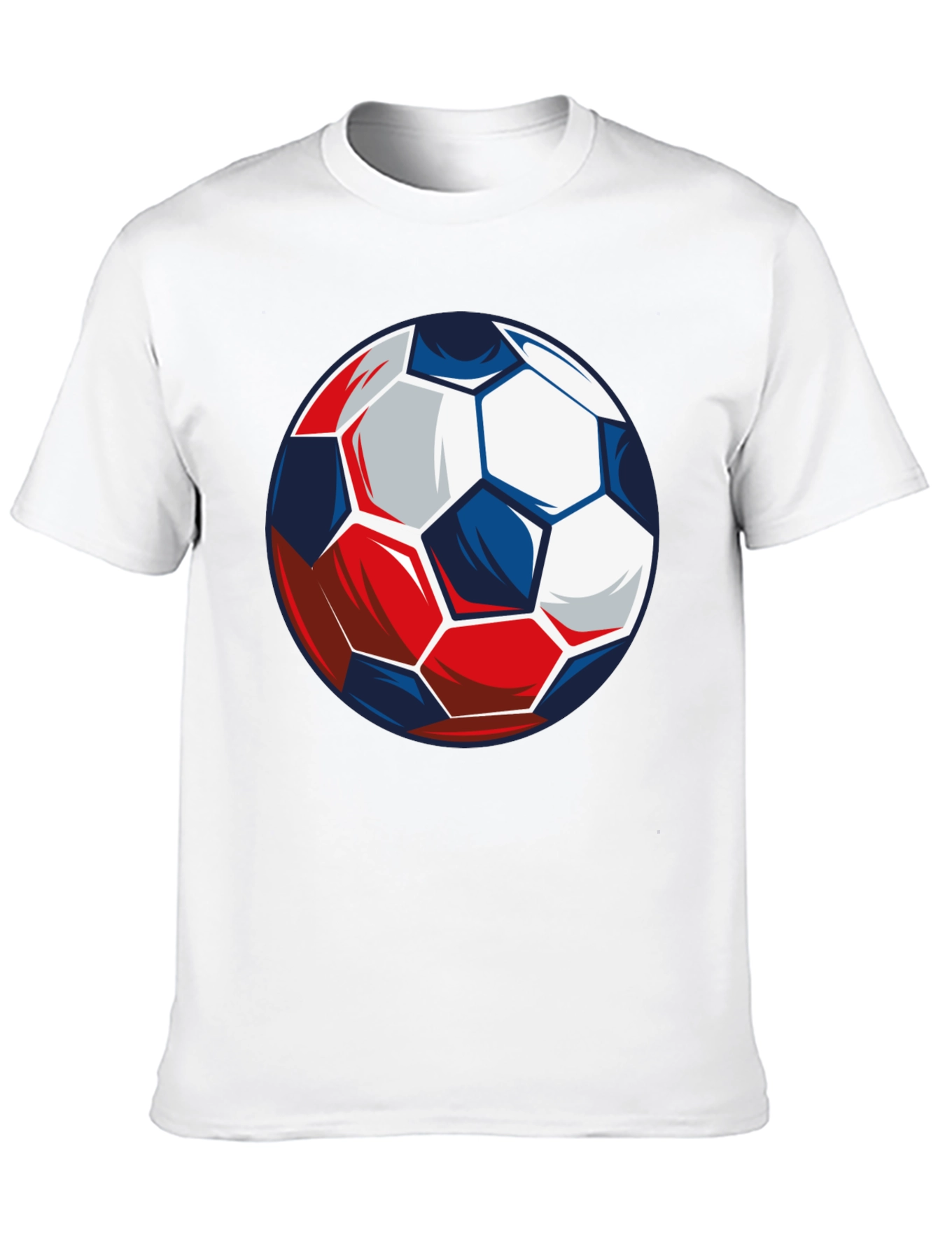 Soccer Ball Graphic Tee - Black Cotton T-Shirt