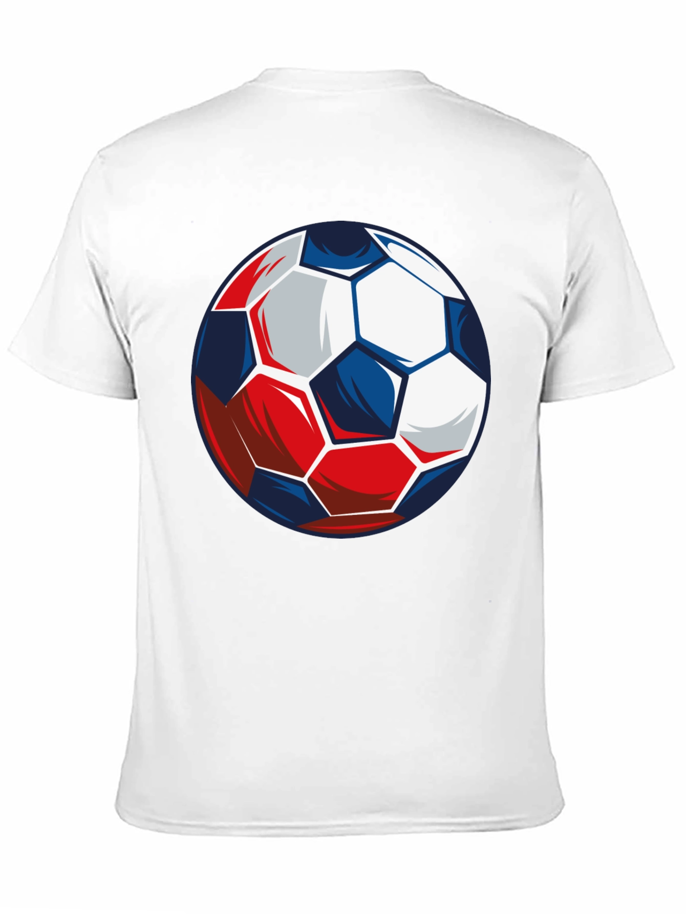 Soccer Ball Graphic Tee - Black Cotton T-Shirt