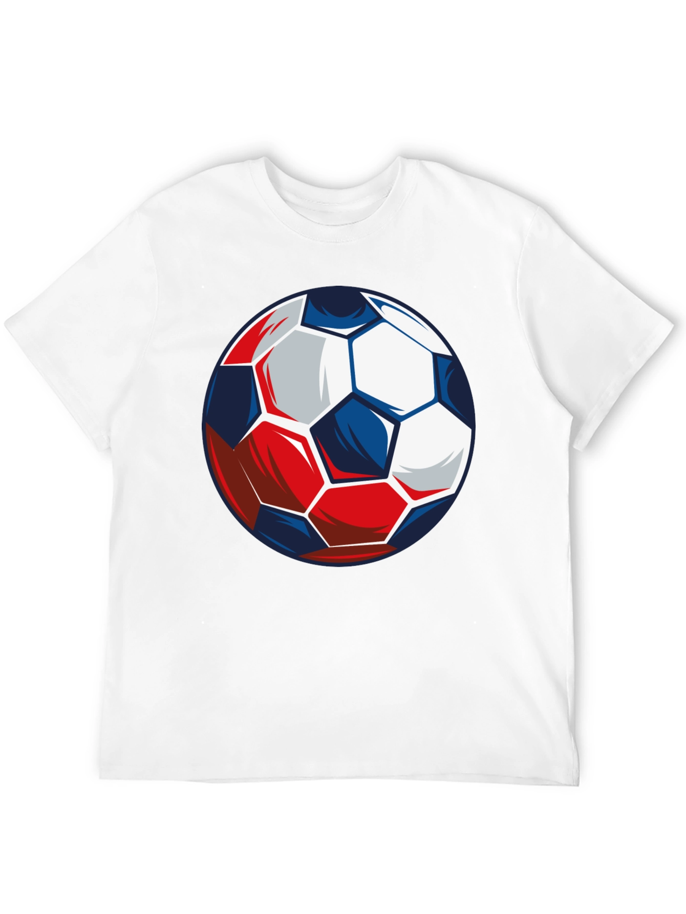 Soccer Ball Graphic Tee - Black Cotton T-Shirt