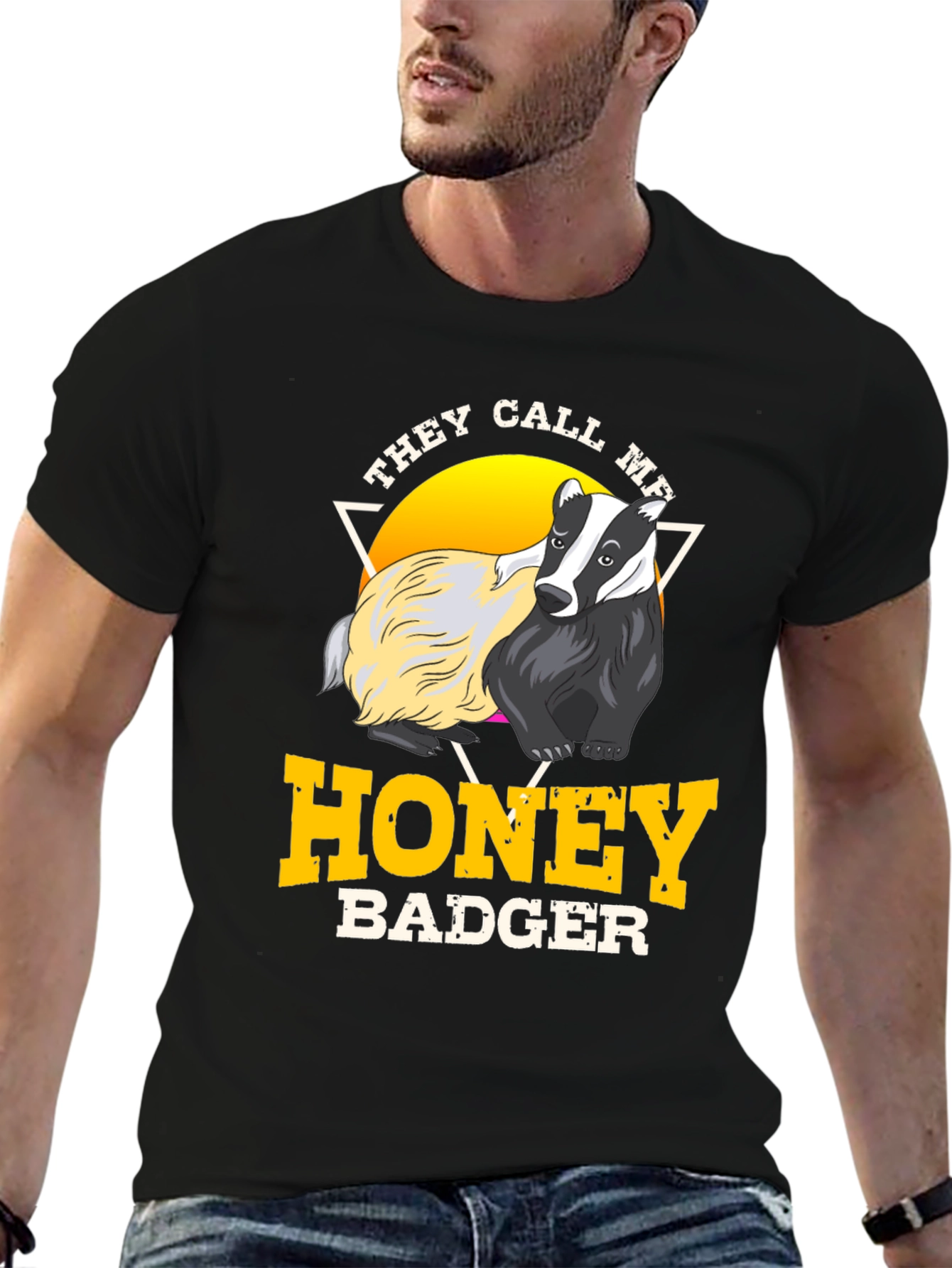 Honey Badger Graphic T-Shirt - Crew Neck