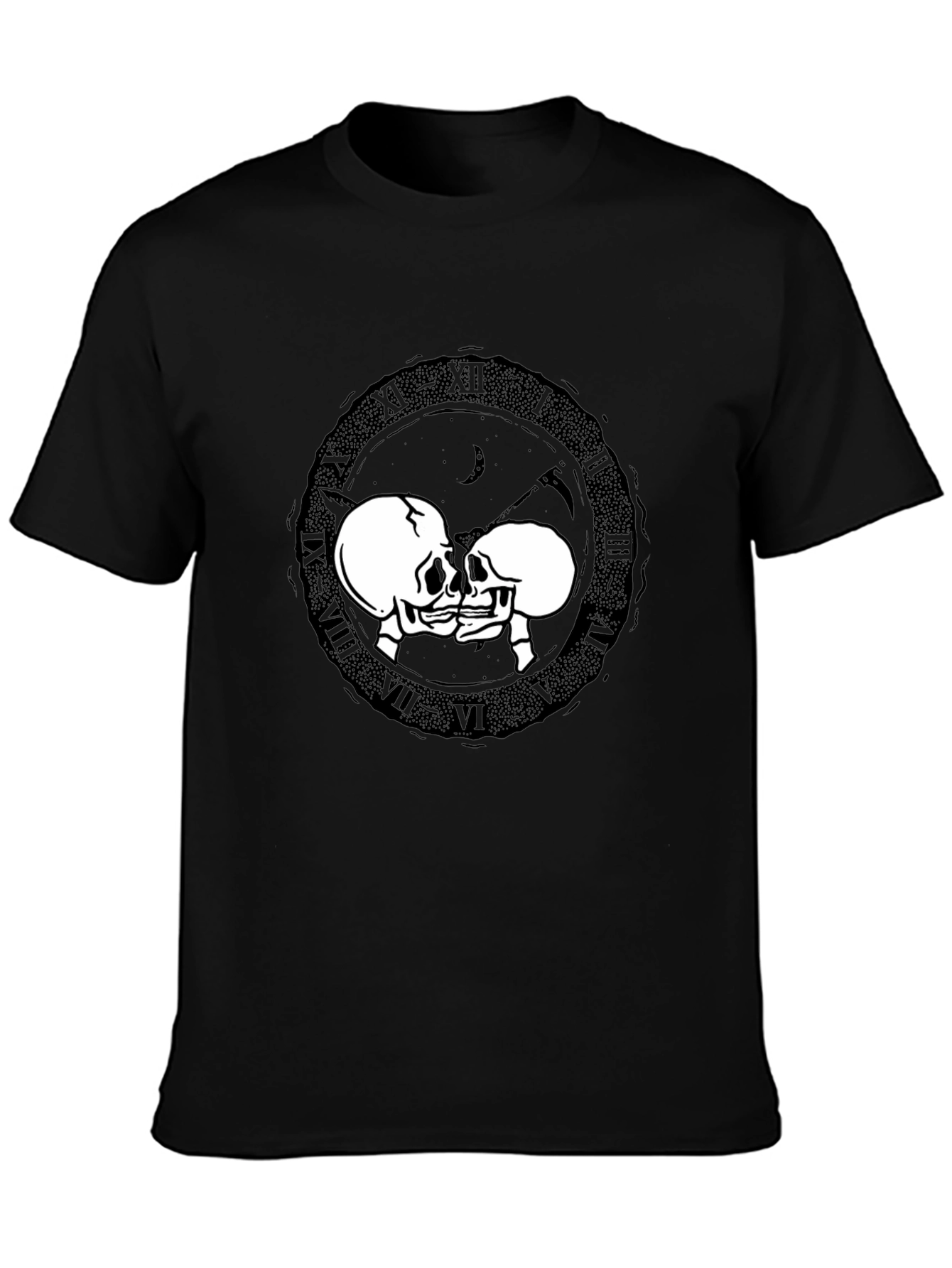 Skull Kiss T-Shirt - Dark Romance Design
