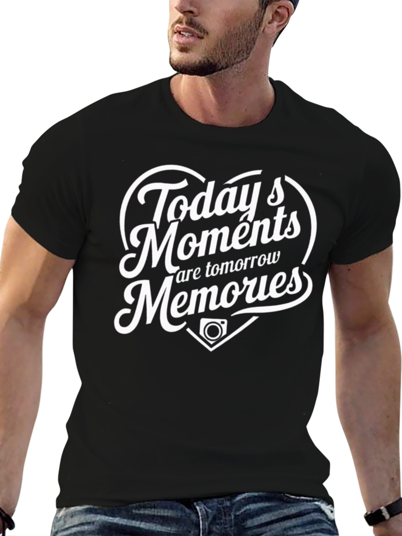 Todays Moments Memories Black Graphic Tee