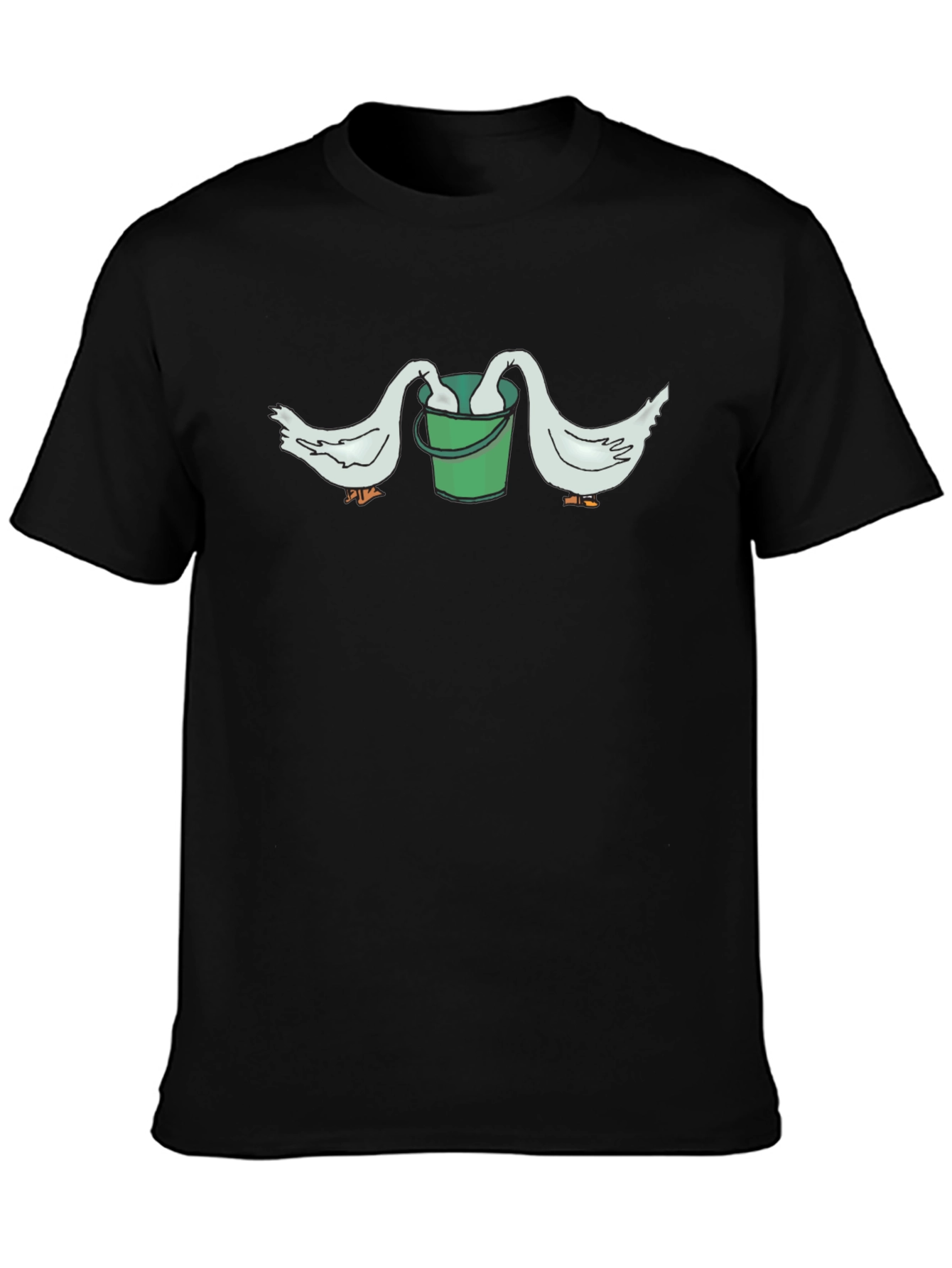 Funny Goose Bucket Graphic T-Shirt