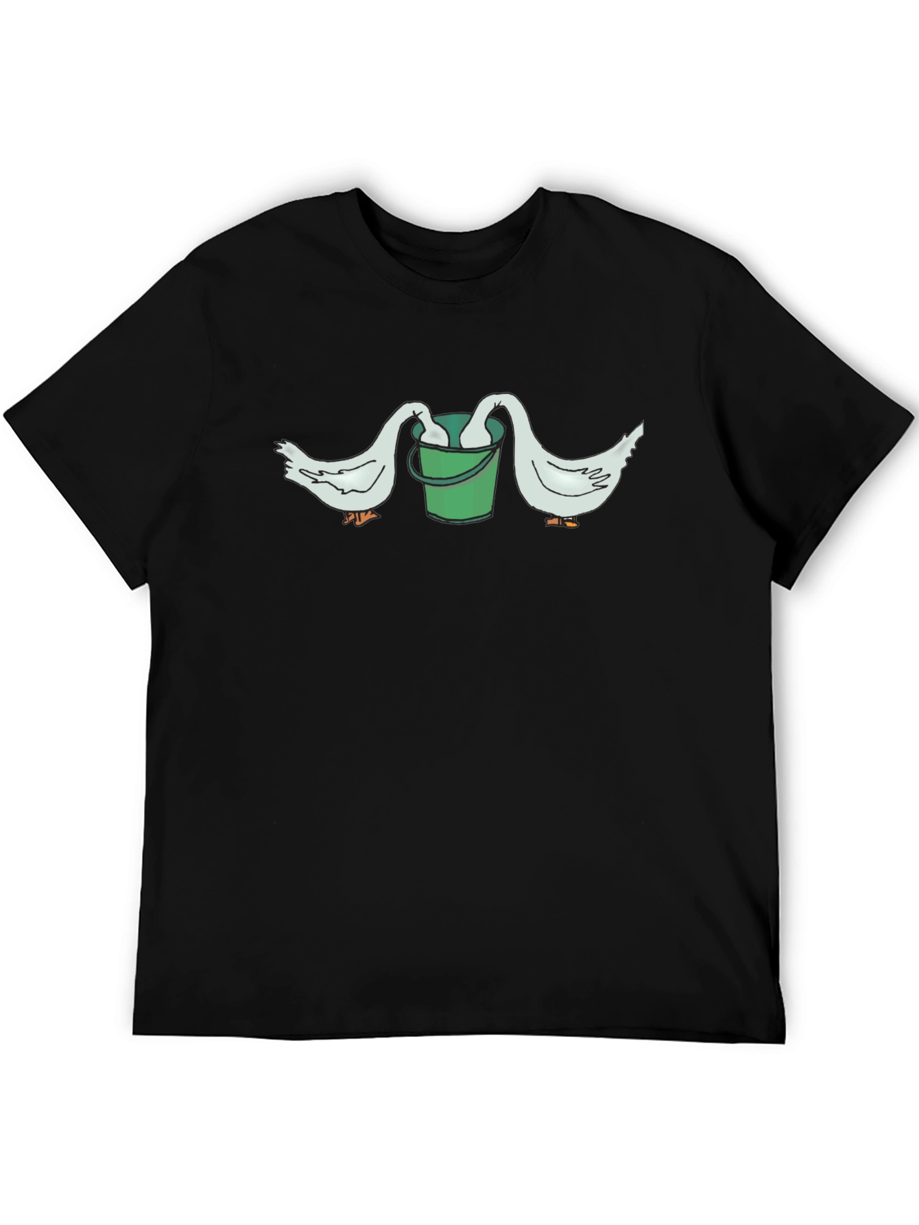 Funny Goose Bucket Graphic T-Shirt
