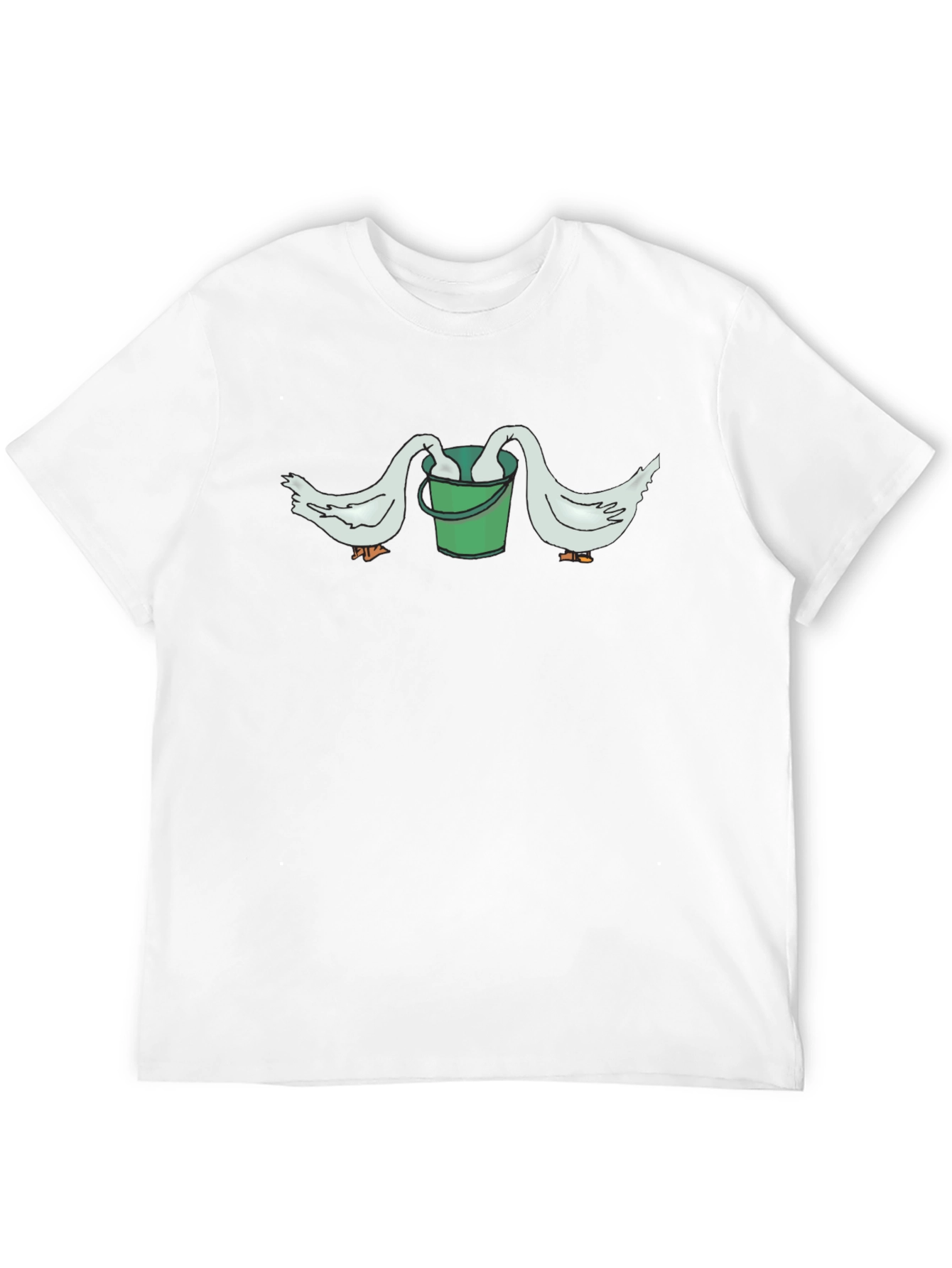 Funny Goose Bucket Graphic T-Shirt