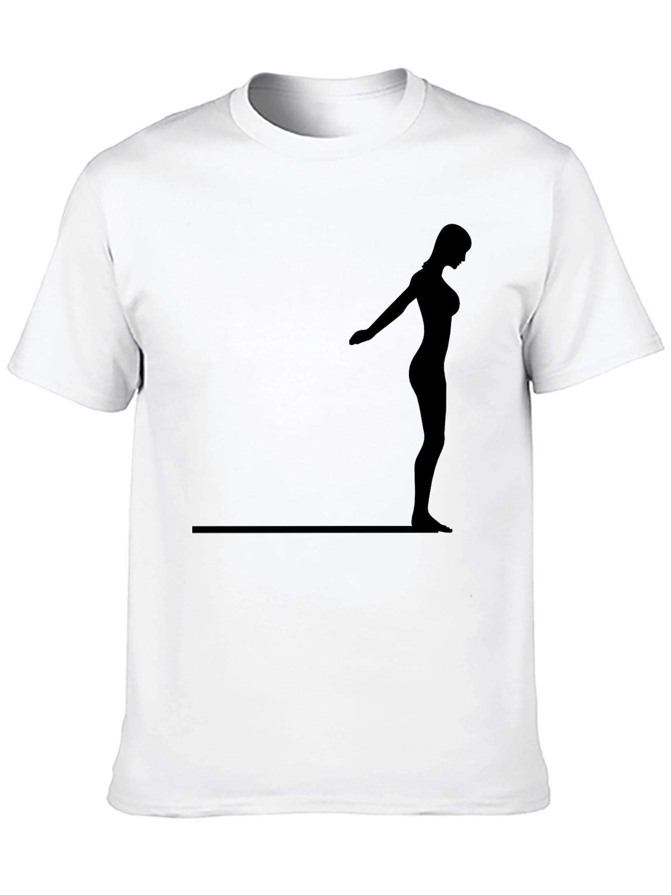 Black Yoga Silhouette Tee - Mens Casual Shirt