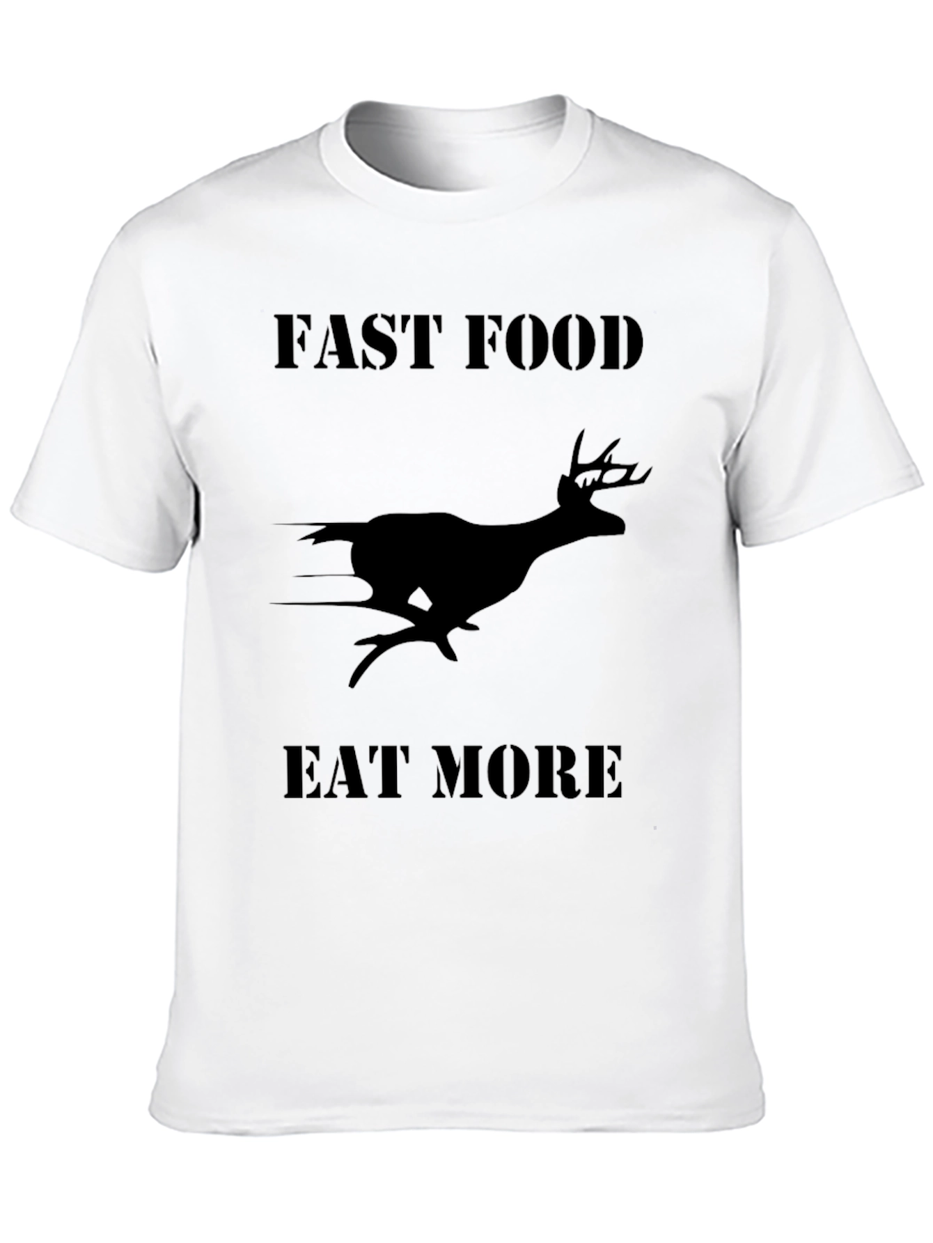 Fast Food Eat More Deer Graphic Tee