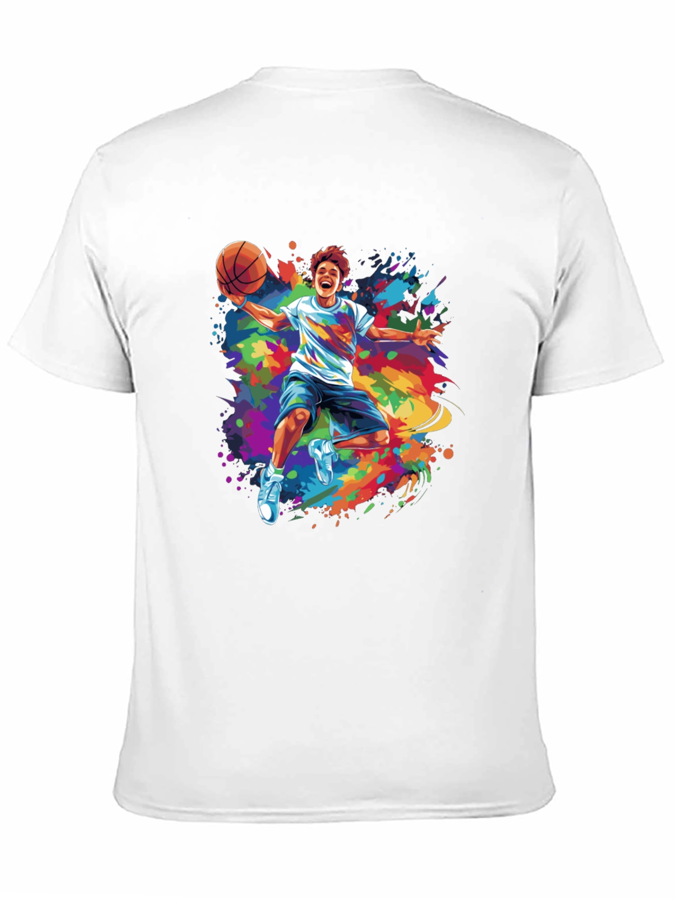 Colorful Basketball Graphic Tee