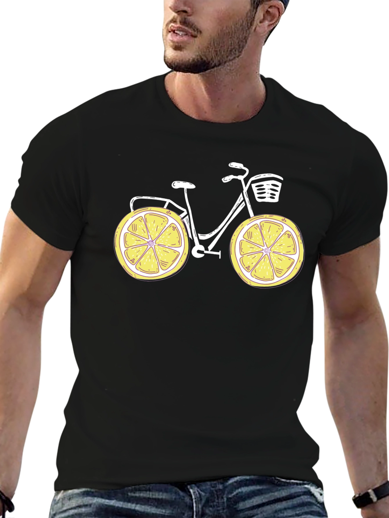 Lemon Bike Graphic T-Shirt - Fun & Quirky Design