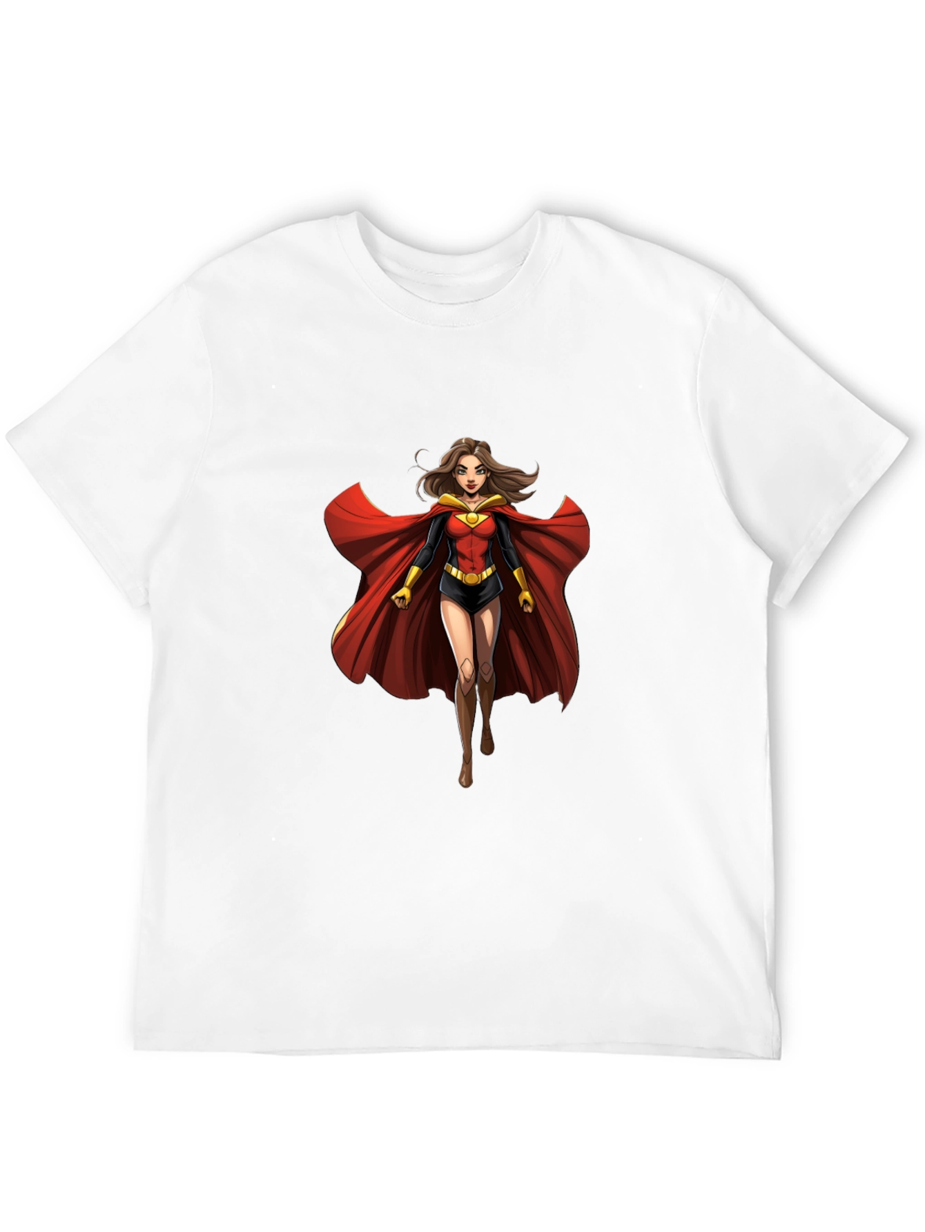Superhero Woman Graphic Black T-Shirt