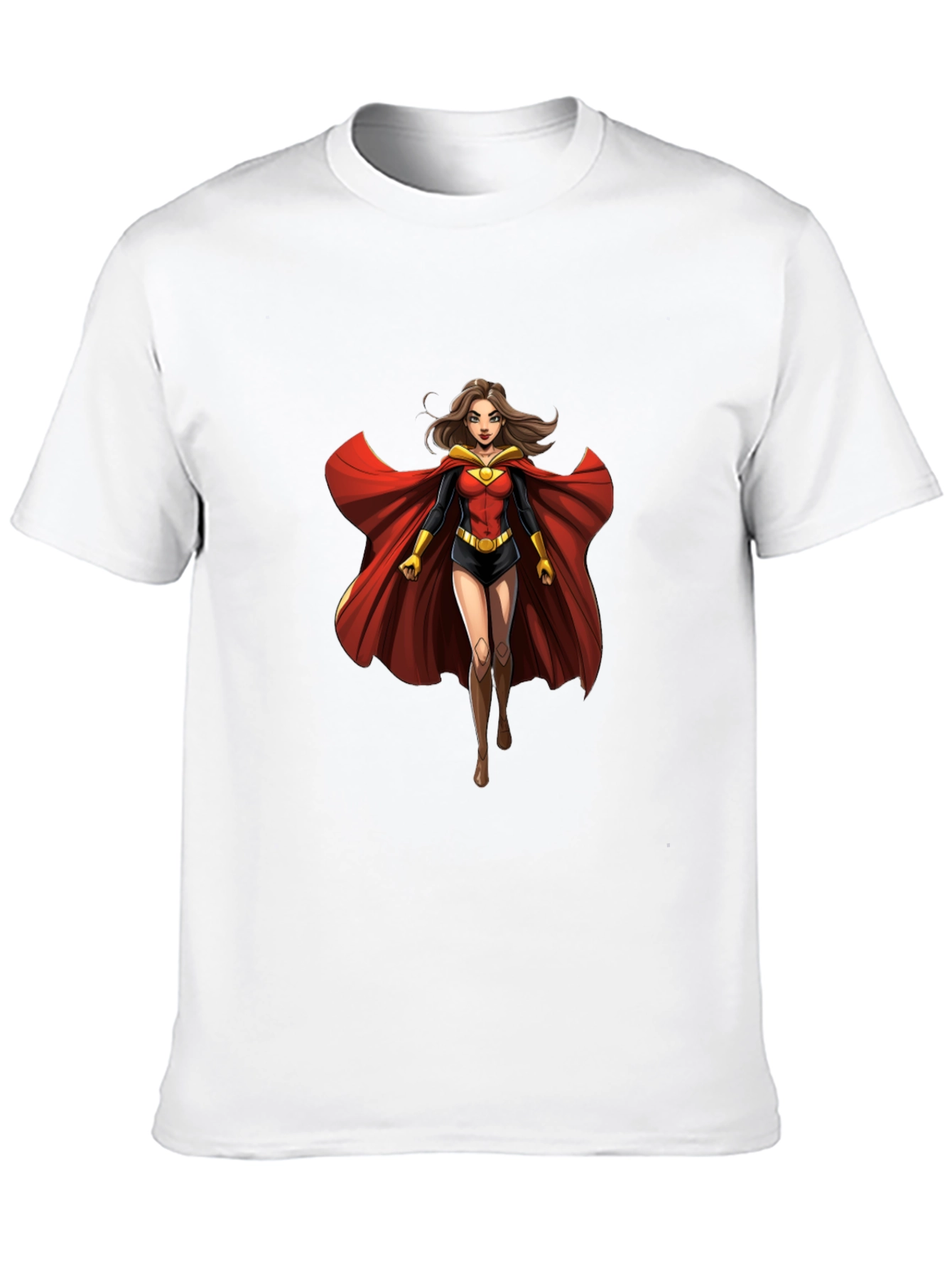 Superhero Woman Graphic Black T-Shirt
