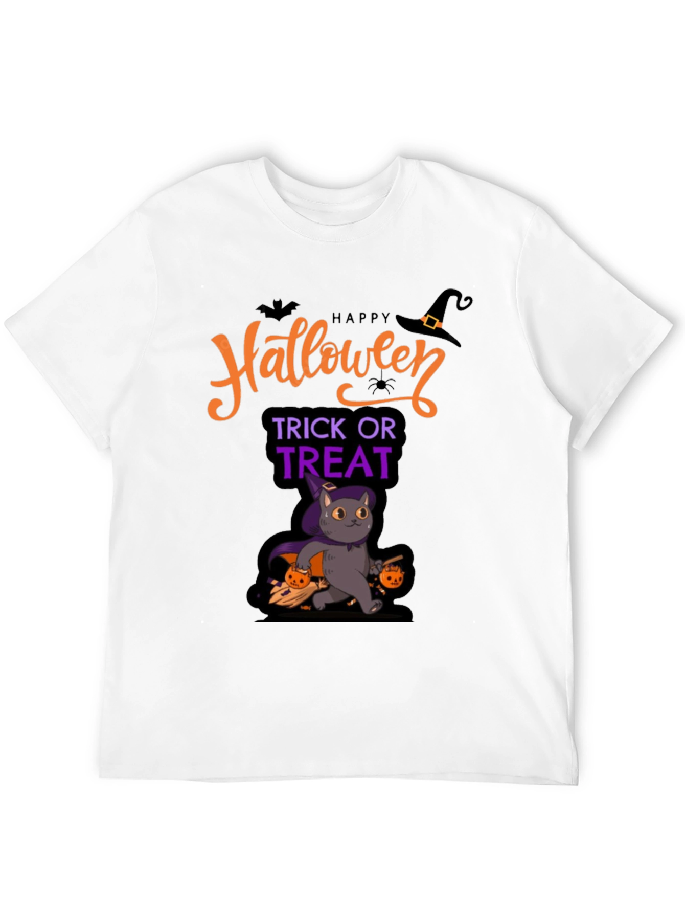 Halloween Cat T-Shirt: Trick or Treat Tee