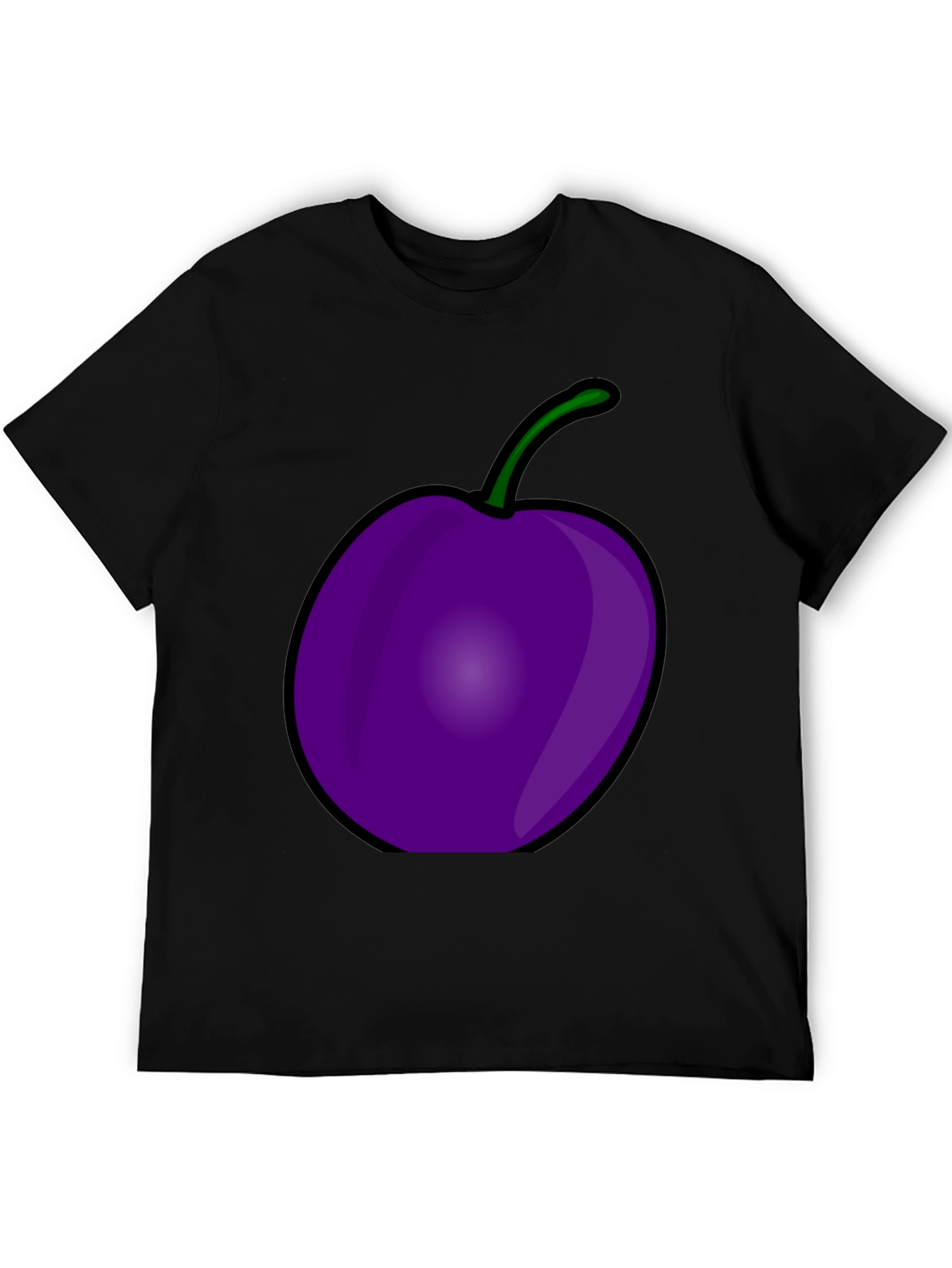 Plum Graphic Black T-Shirt