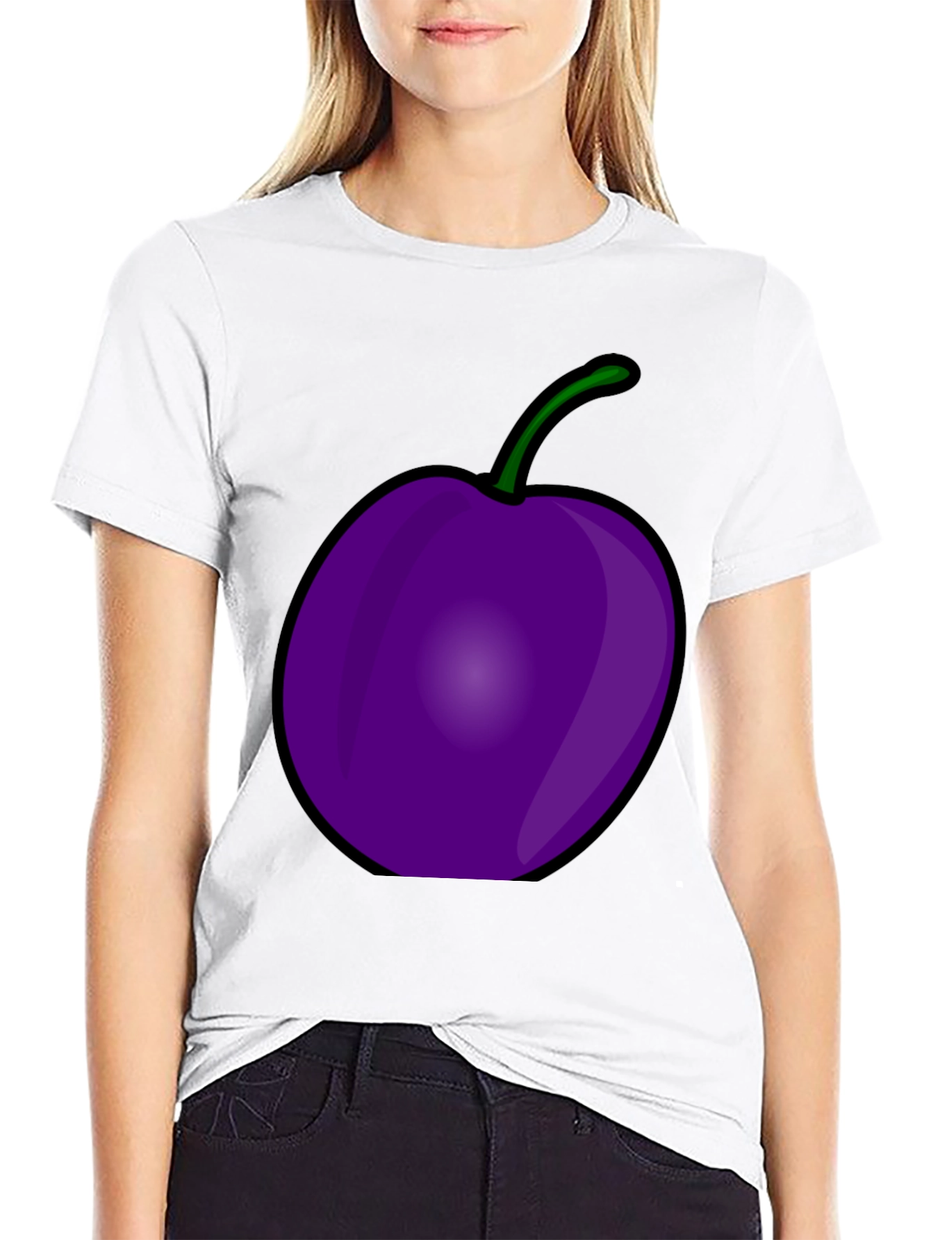 Plum Graphic Black T-Shirt
