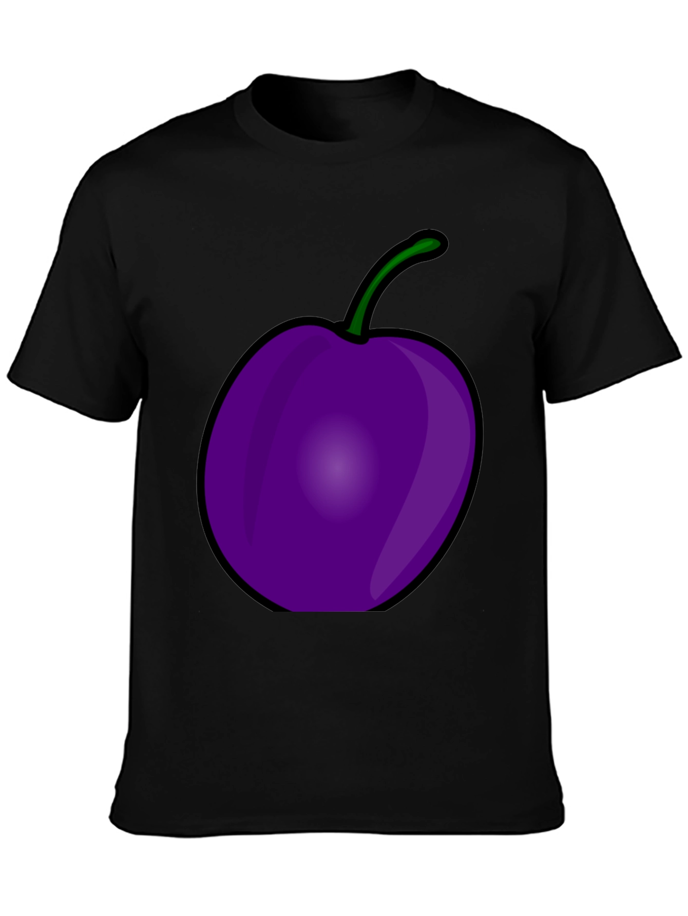 Plum Graphic Black T-Shirt