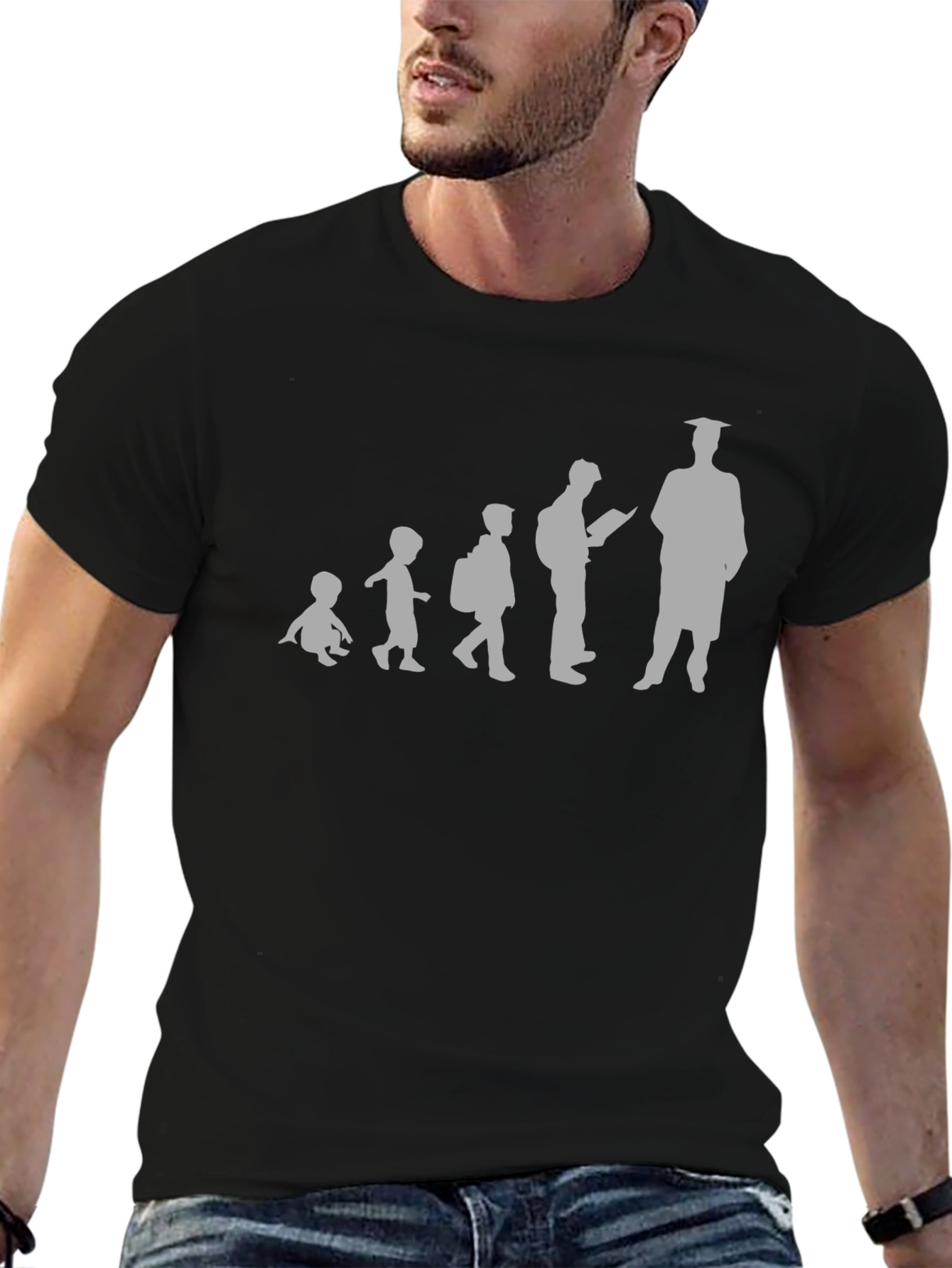 Evolution of Education Black T-Shirt