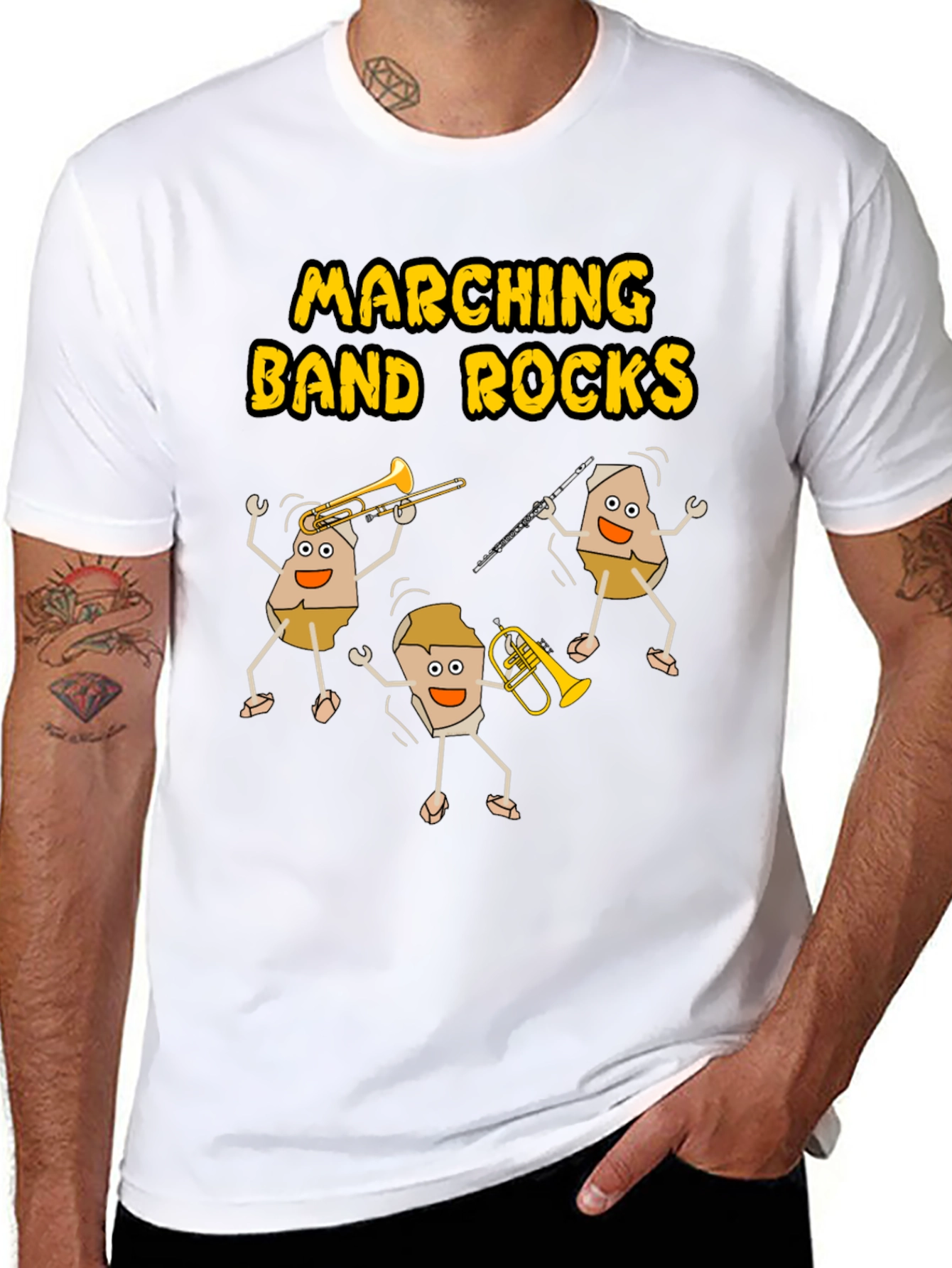 Marching Band Rocks Funny T-Shirt