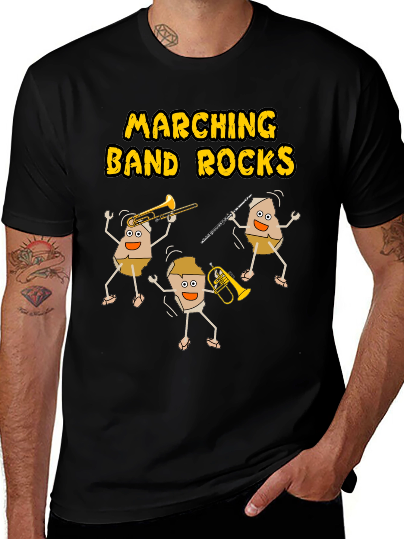 Marching Band Rocks Funny T-Shirt