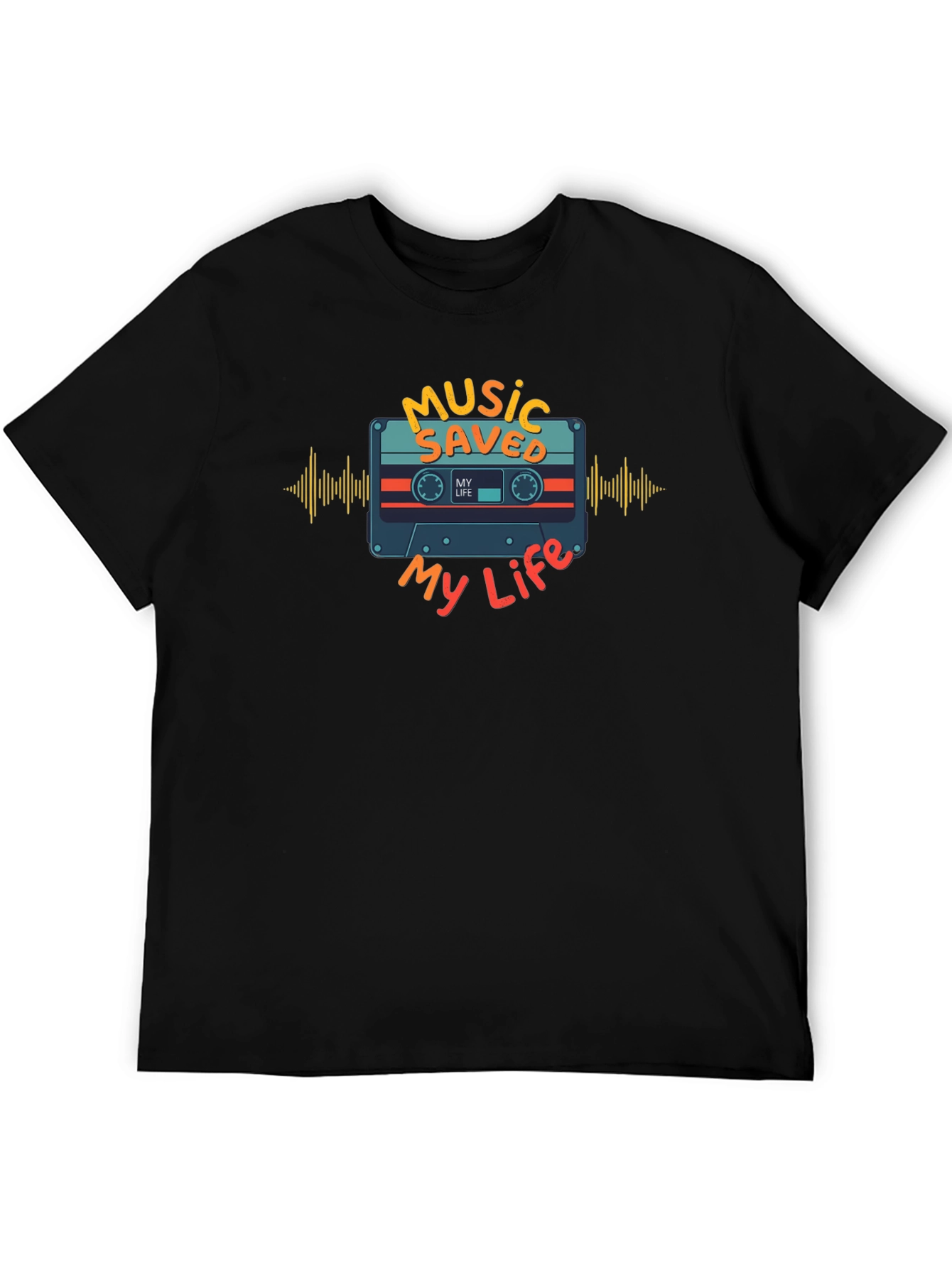 Music Saved My Life Graphic Tee - Black