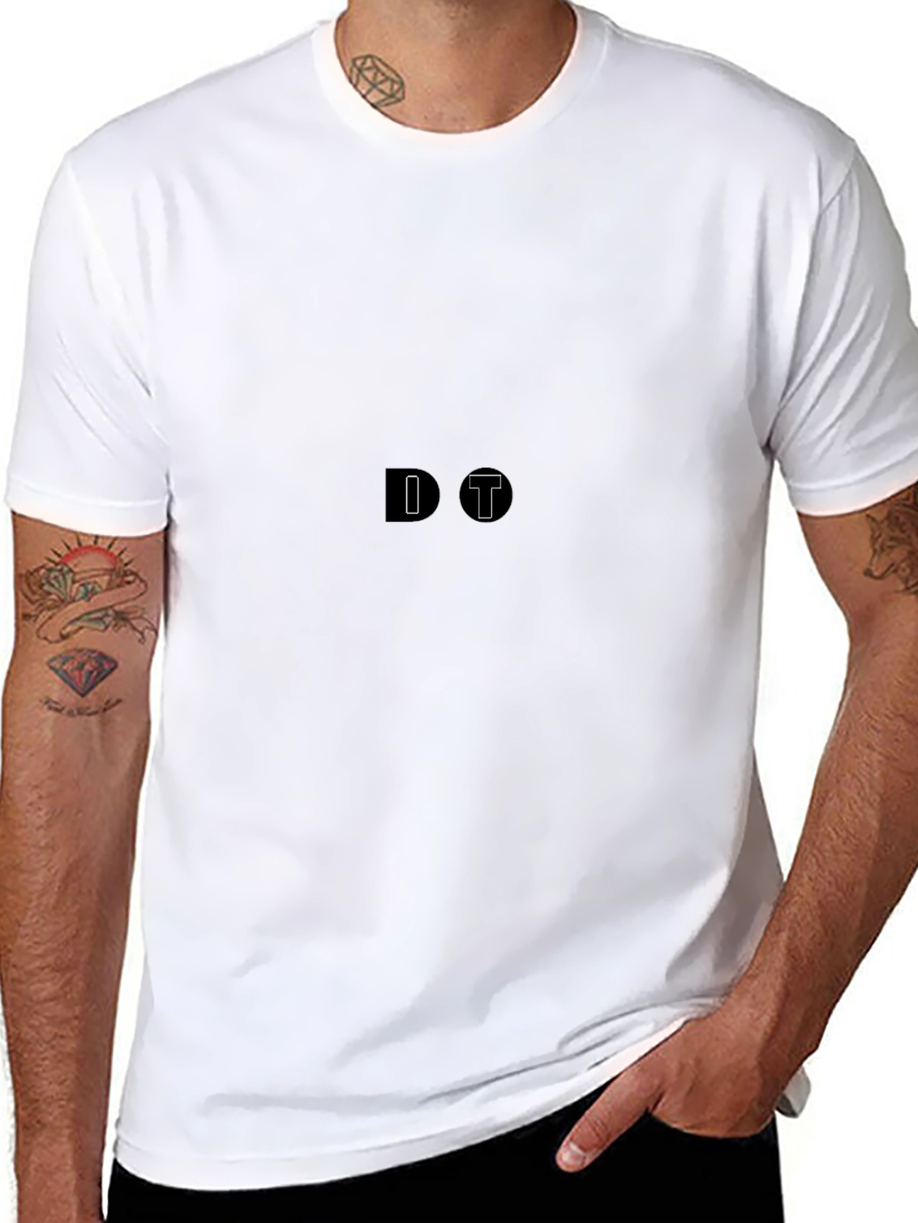 Classic Black Cotton Graphic Tee