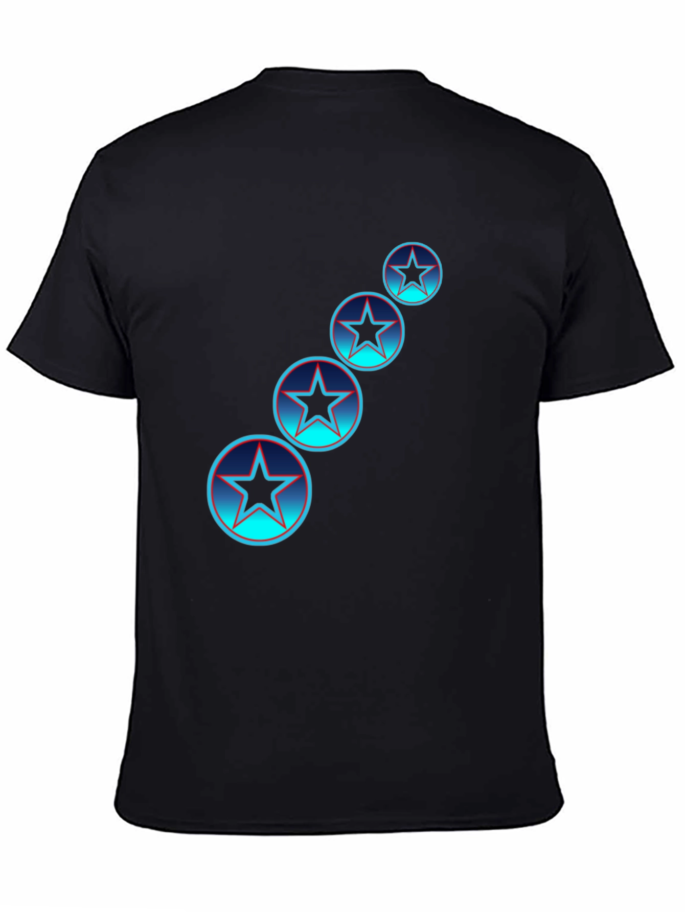 Star Circle Graphic Tee - Black