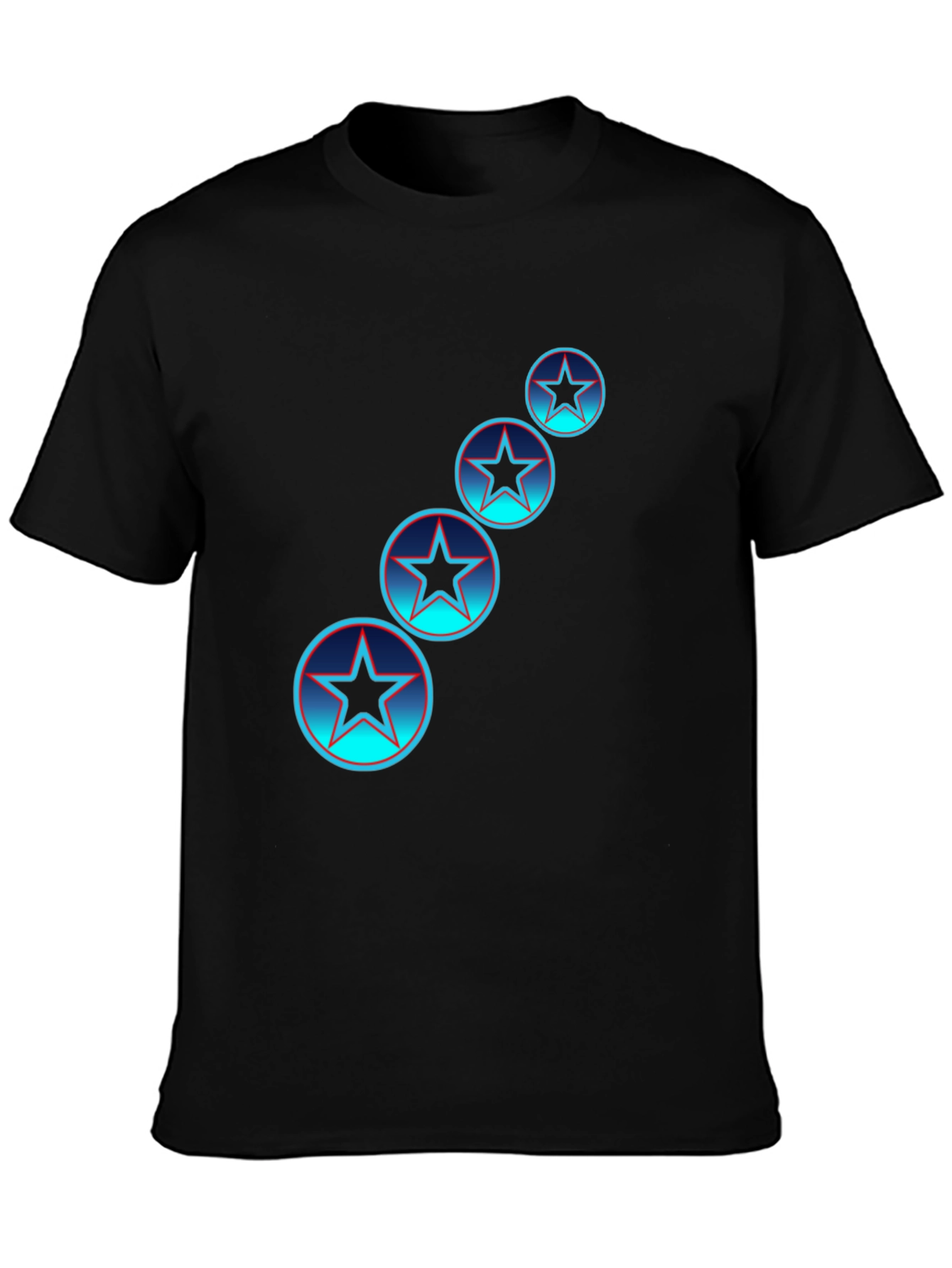 Star Circle Graphic Tee - Black