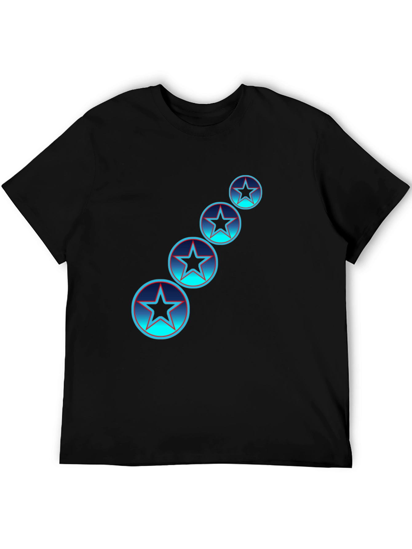Star Circle Graphic Tee - Black