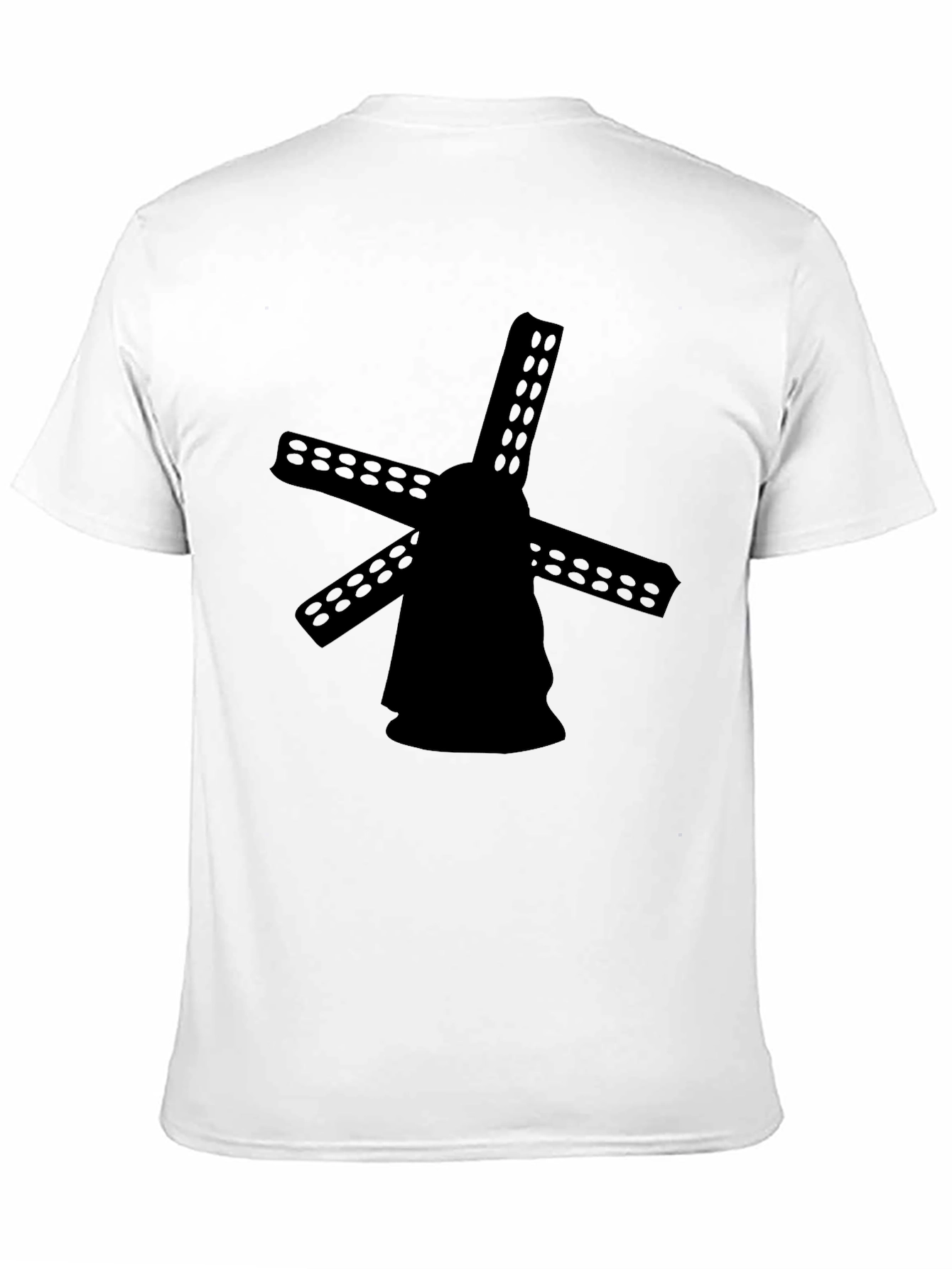 Black Windmill Silhouette Graphic Tee
