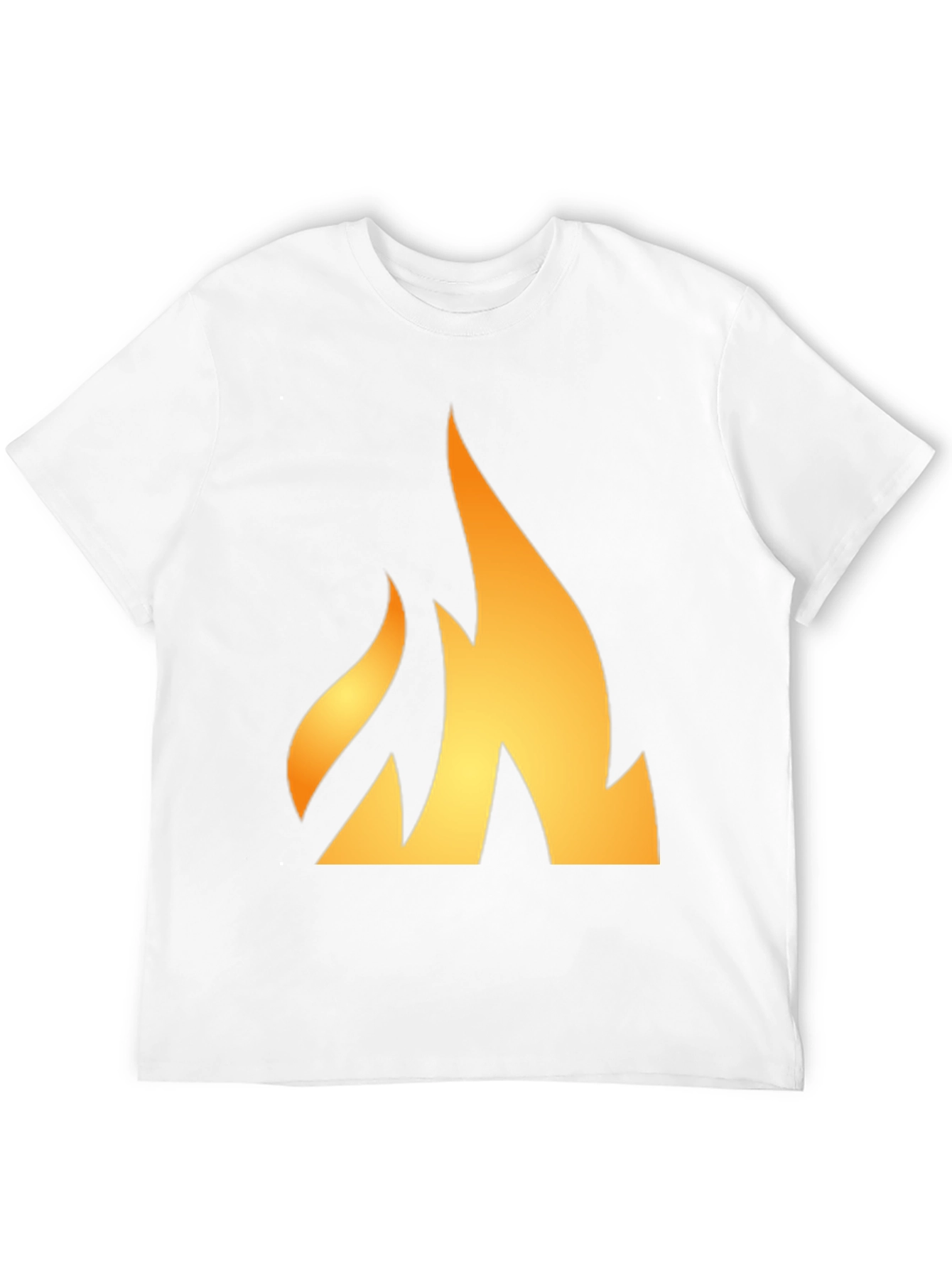 Fiery Flame Graphic Tee - Black Cotton T-Shirt