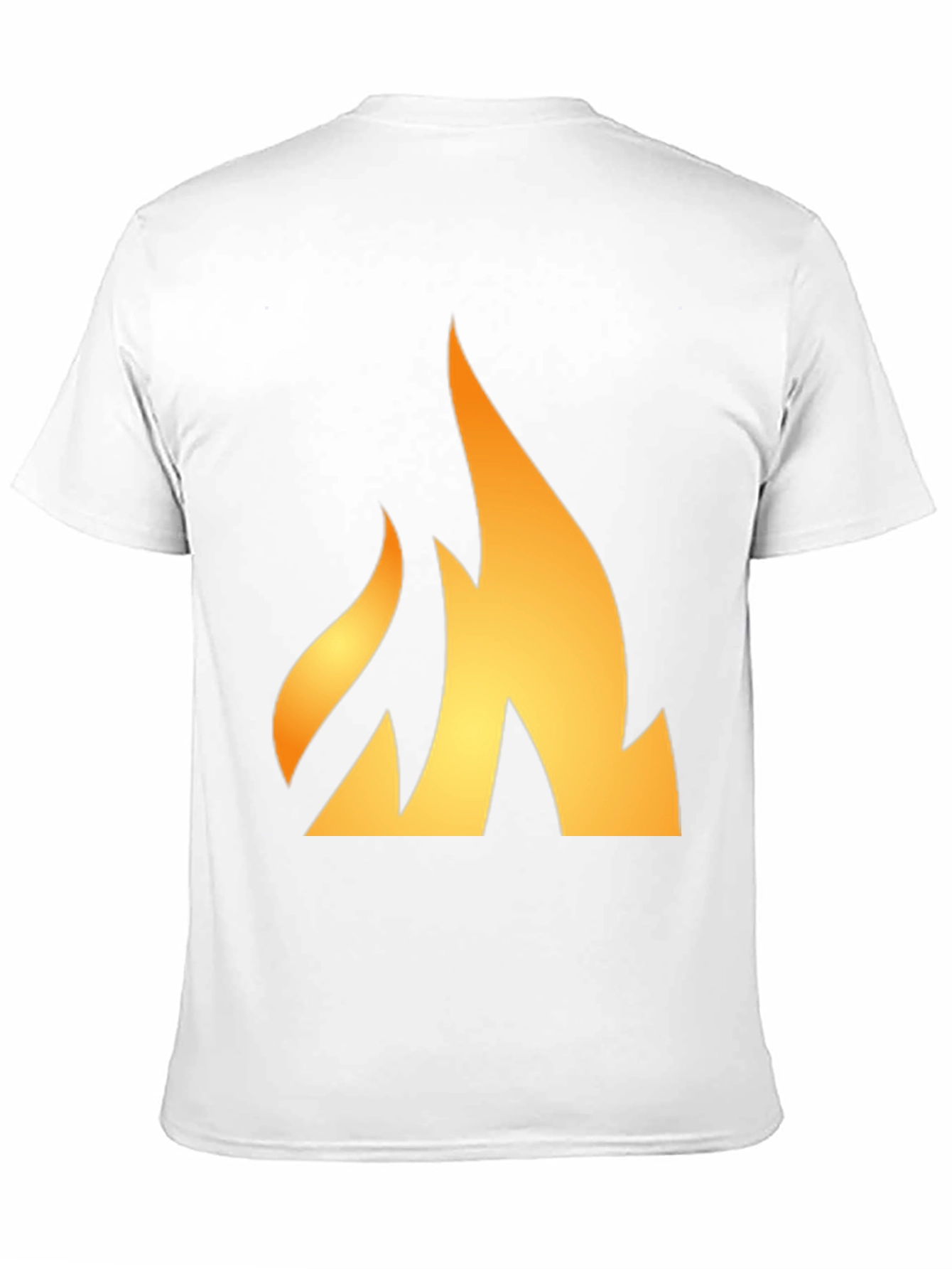 Fiery Flame Graphic Tee - Black Cotton T-Shirt