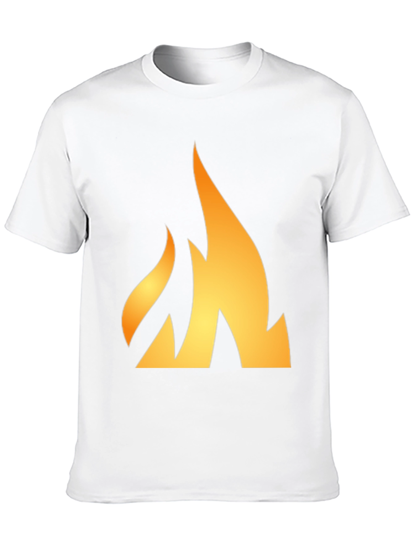 Fiery Flame Graphic Tee - Black Cotton T-Shirt