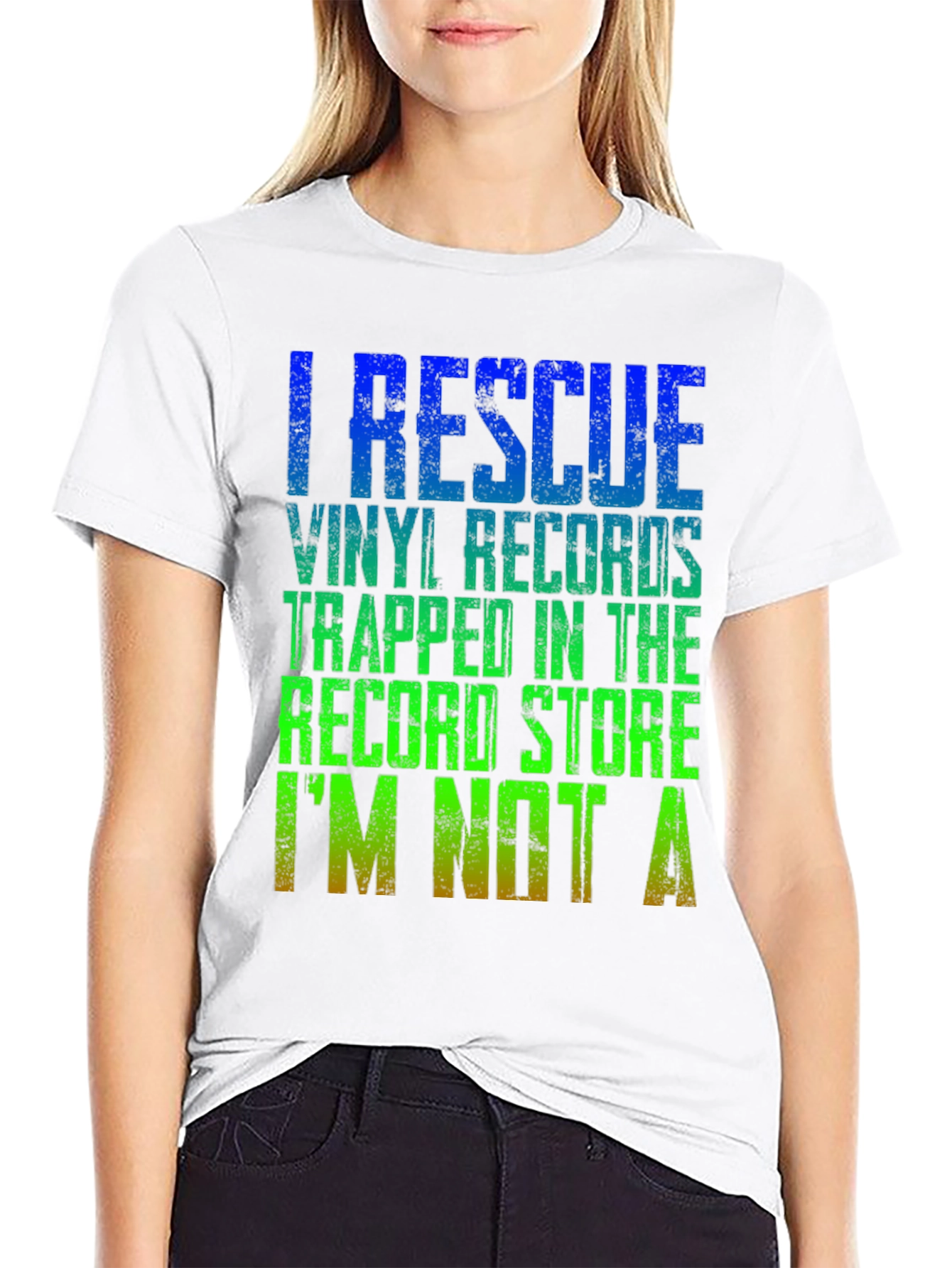 I Rescue Vinyl Records Graphic T-Shirt