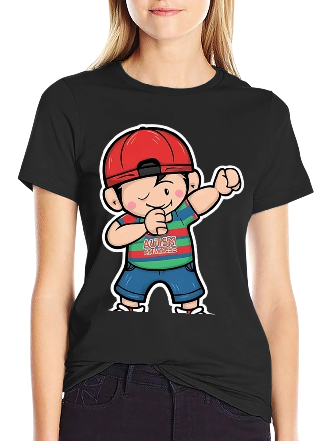 Autism Awareness Dabbing Boy T-Shirt