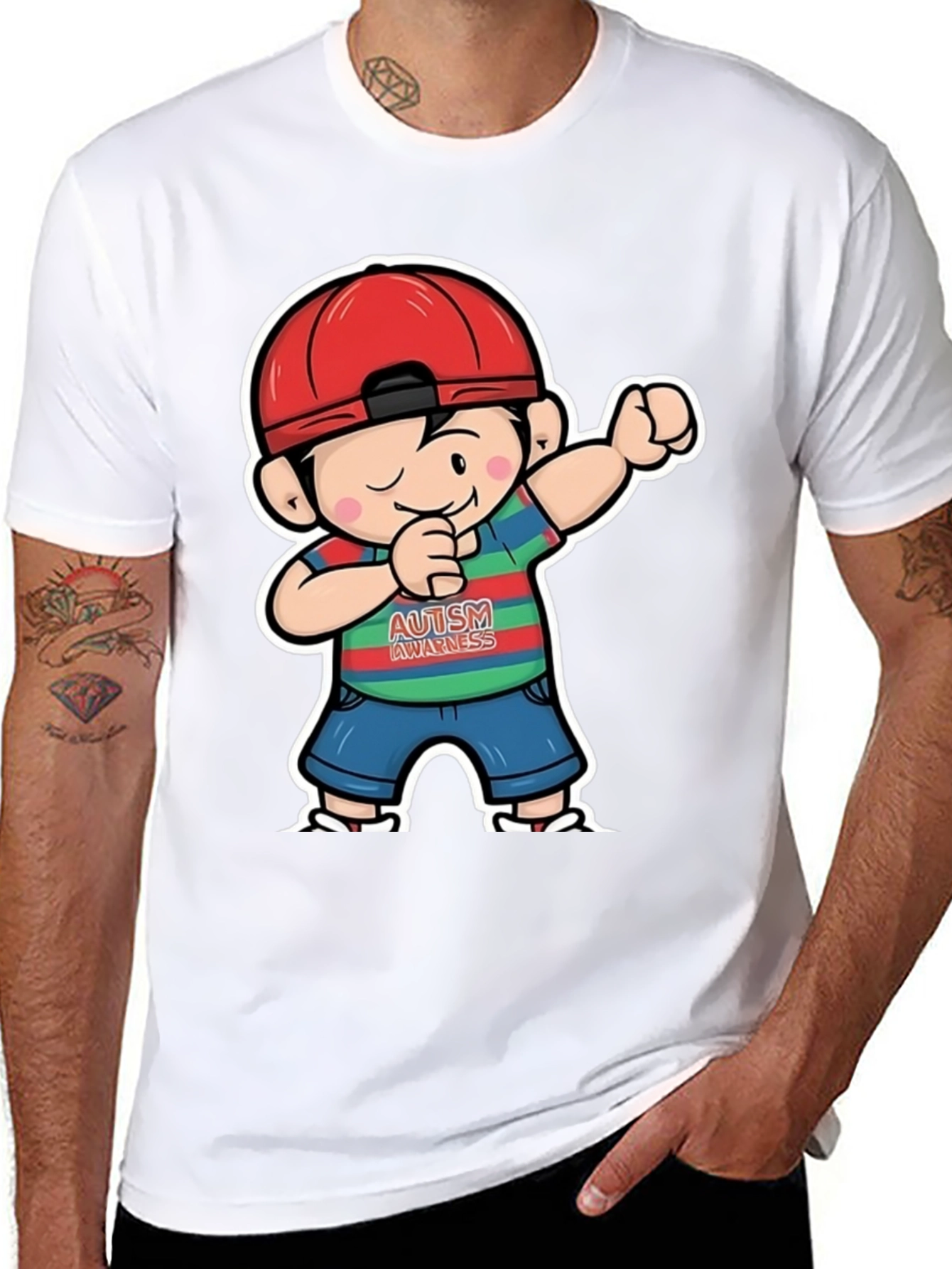 Autism Awareness Dabbing Boy T-Shirt