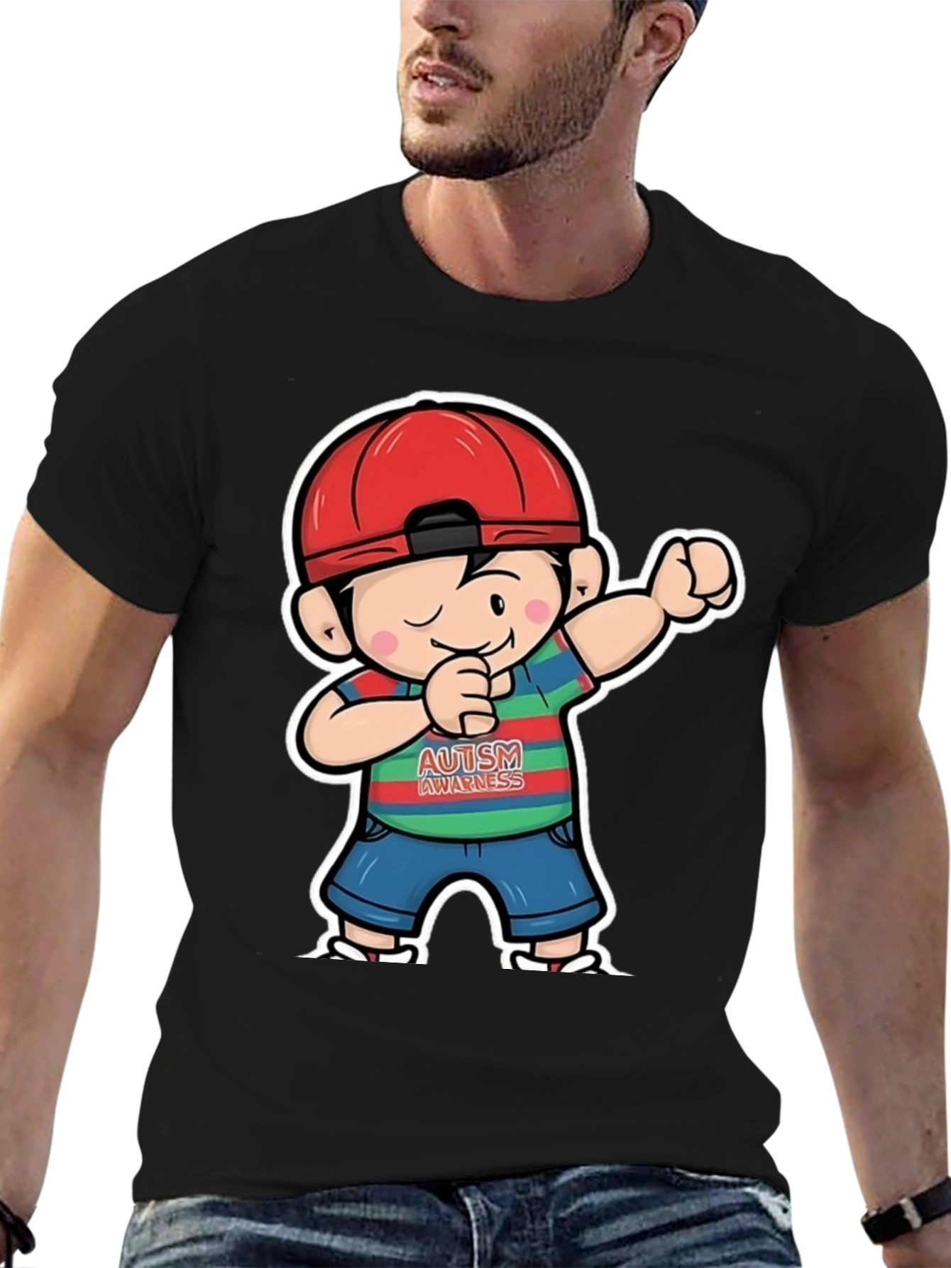 Autism Awareness Dabbing Boy T-Shirt