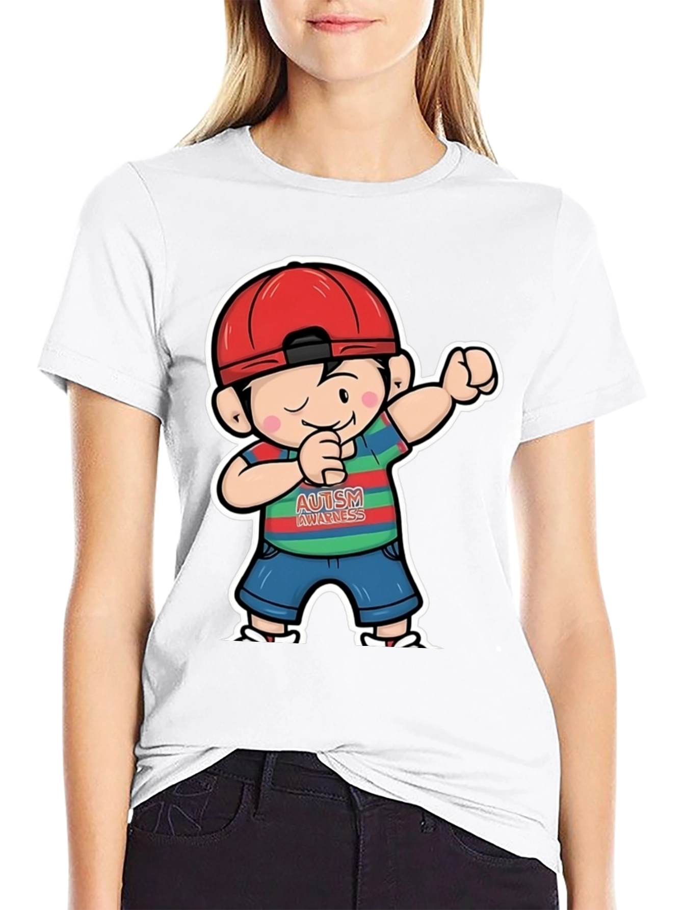 Autism Awareness Dabbing Boy T-Shirt